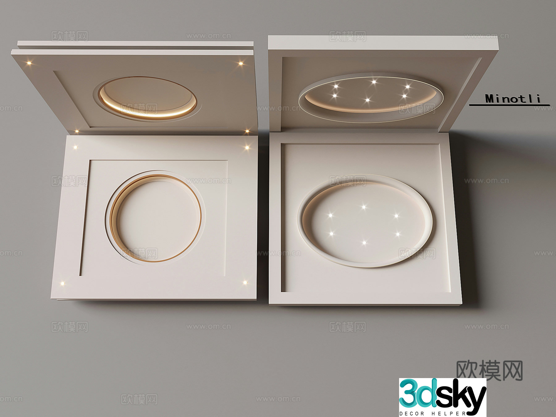 Modern ceiling 3d model