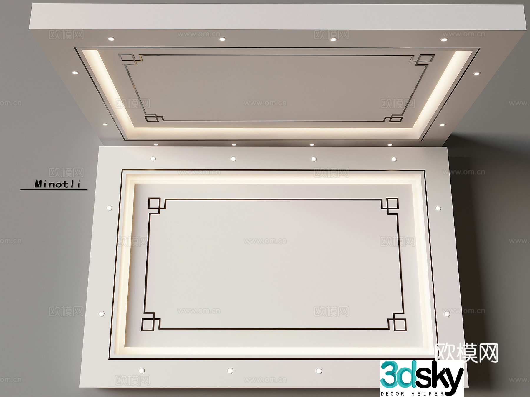 Modern ceiling 3d model