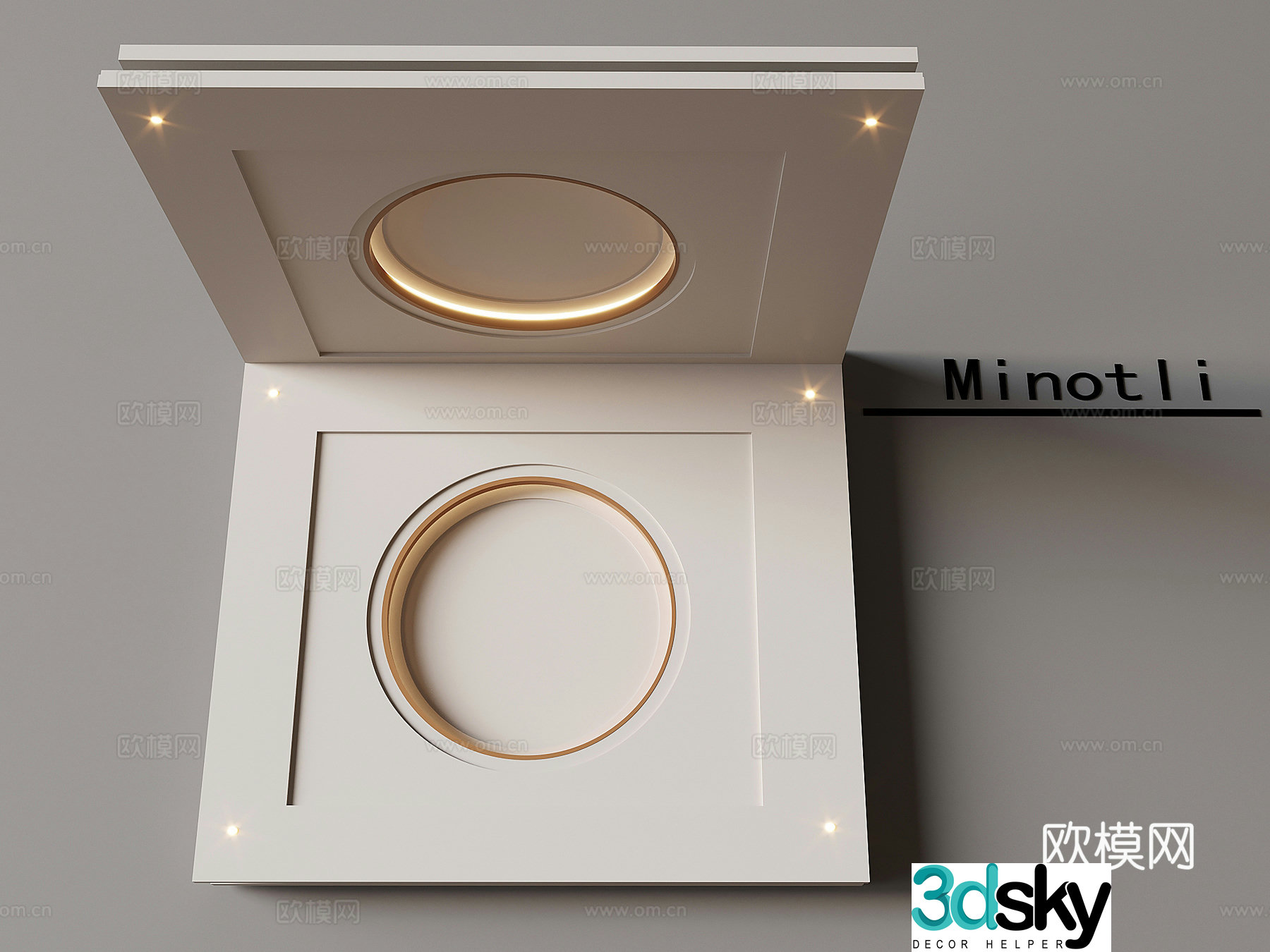 Modern ceiling 3d model