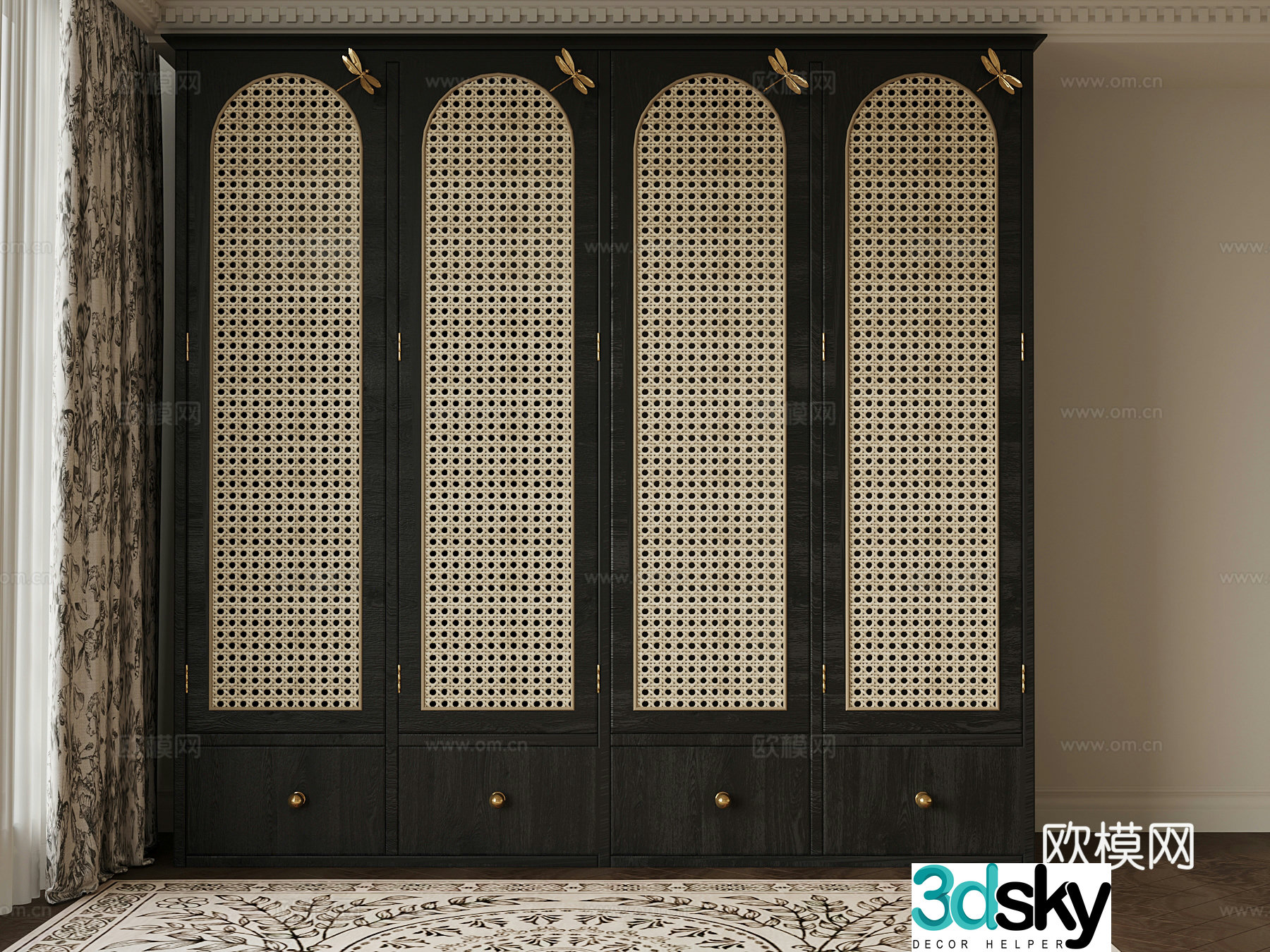 06 wardrobe French wardrobe 3d model