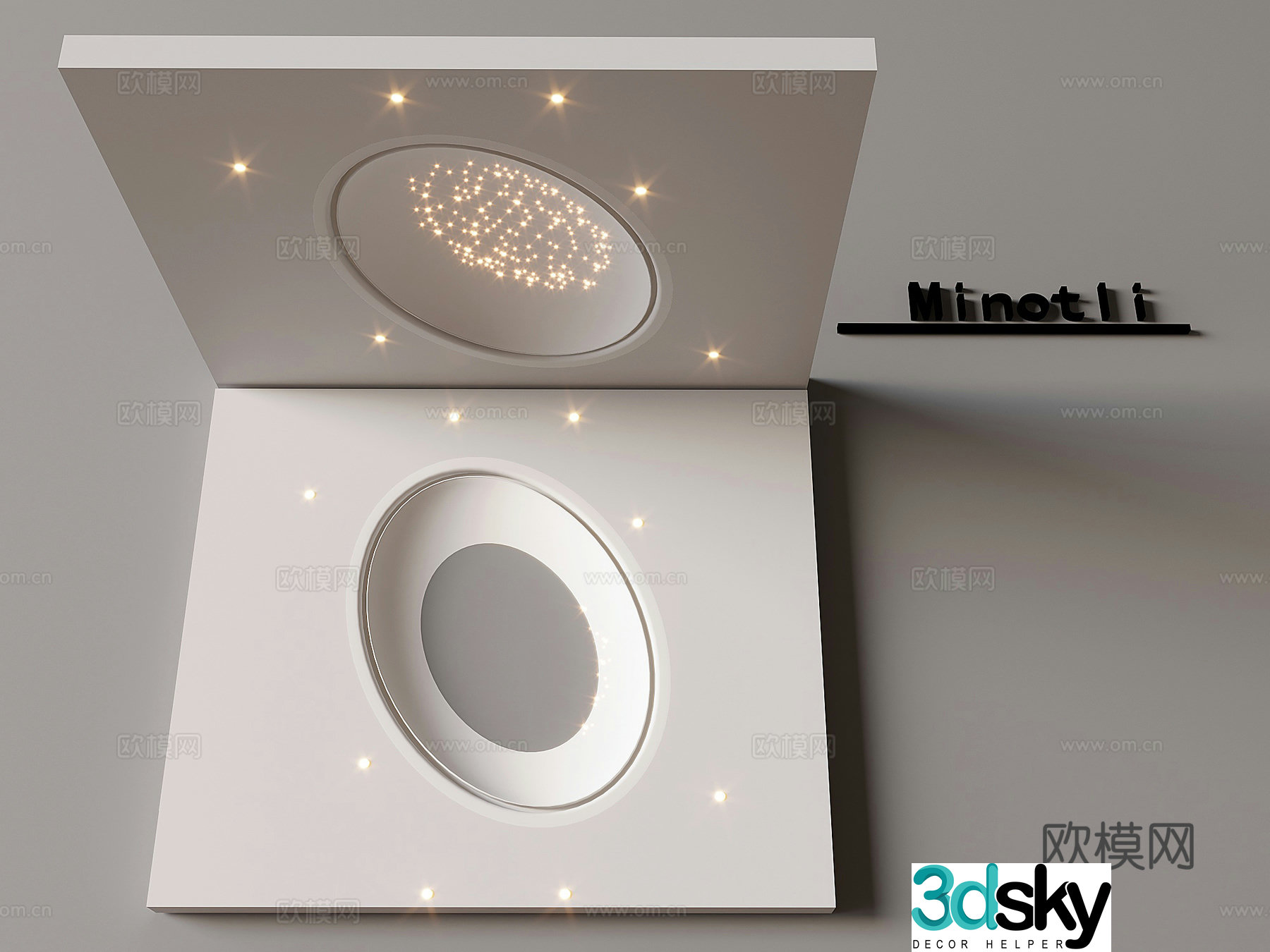 Modern ceiling 3d model