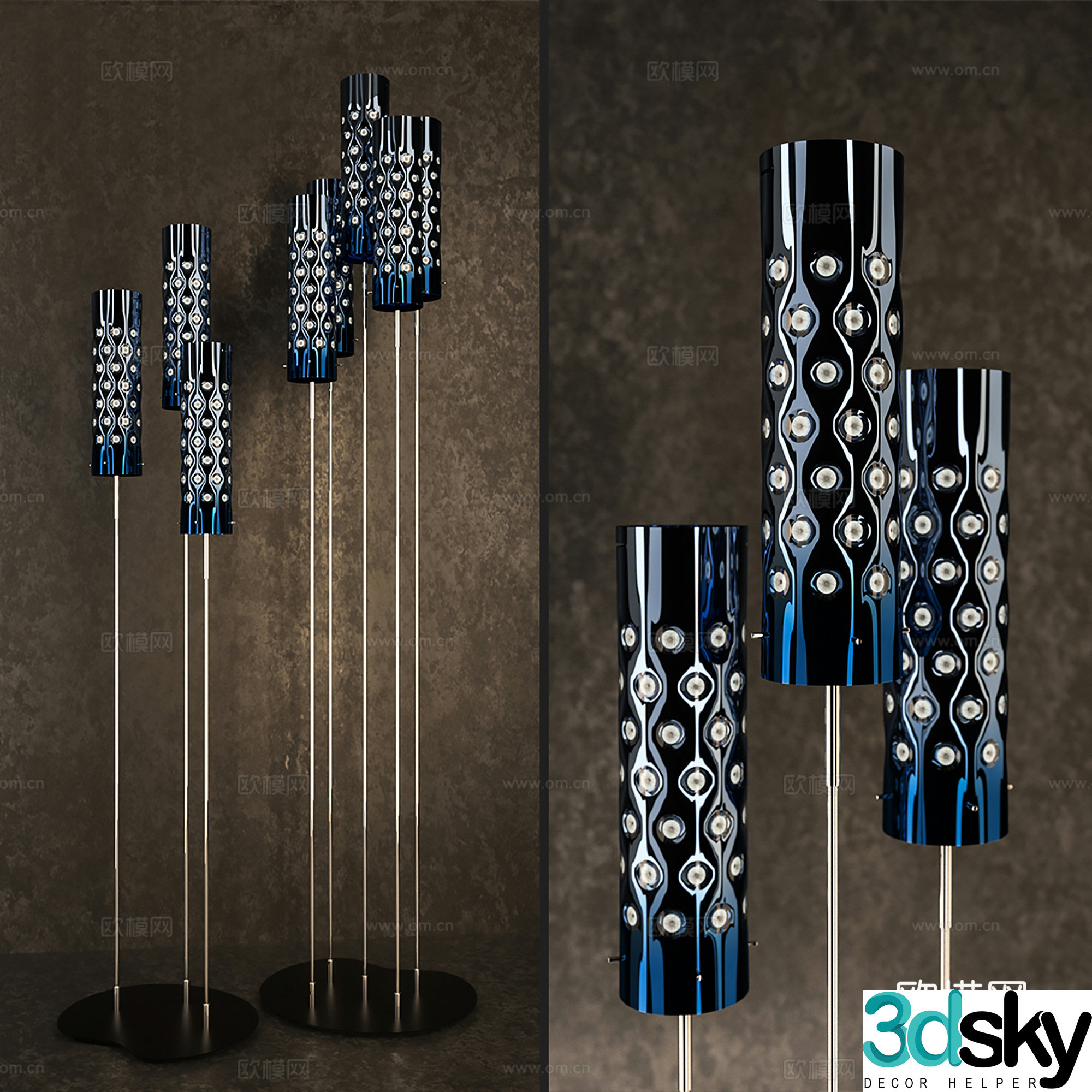 Modern light luxury floor lamp Indoor floor lamp 3D model