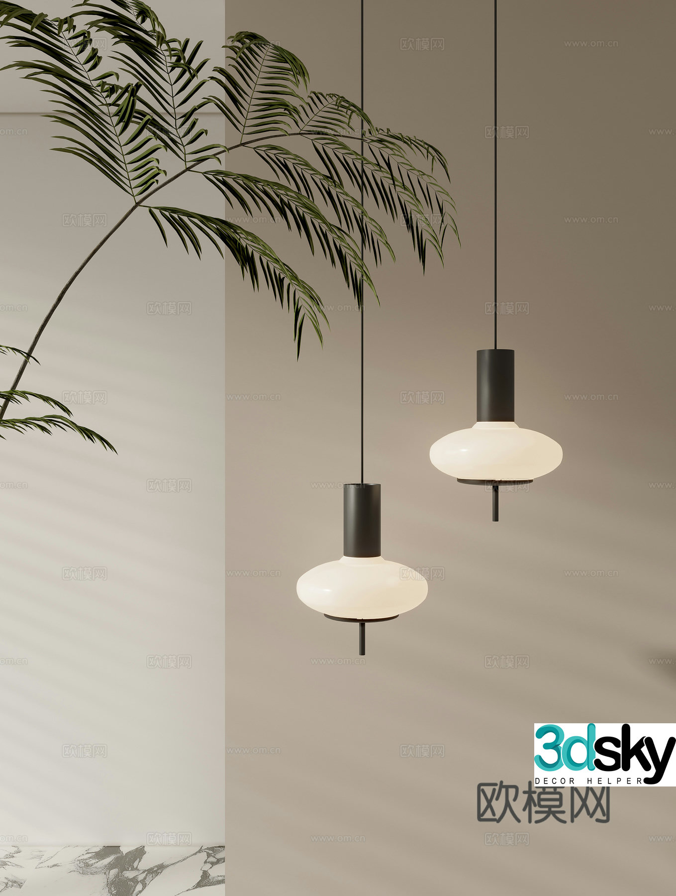 Bedside chandelier 3d model