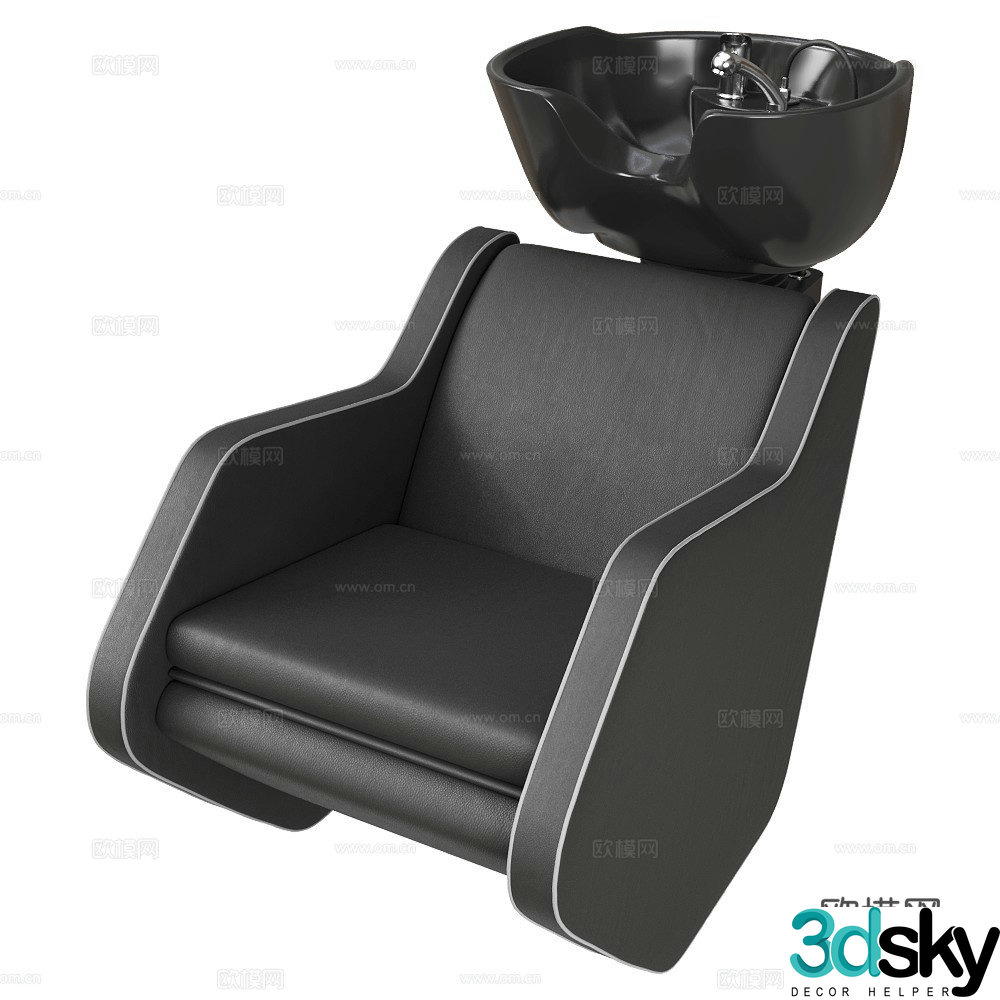 Nelson modern shampoo chair hair salon shampoo chair recliner shampoo chair hair salon equipment 3d model