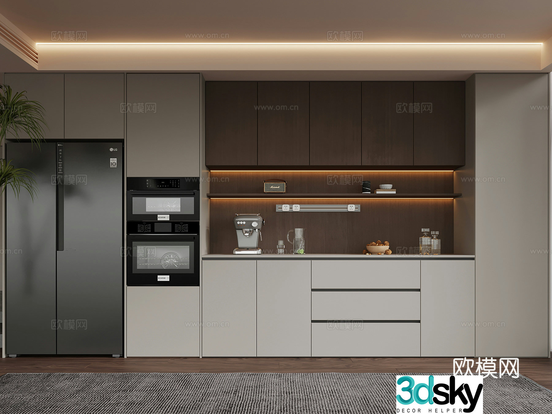 20 modern sideboard wine cabinet 3d model