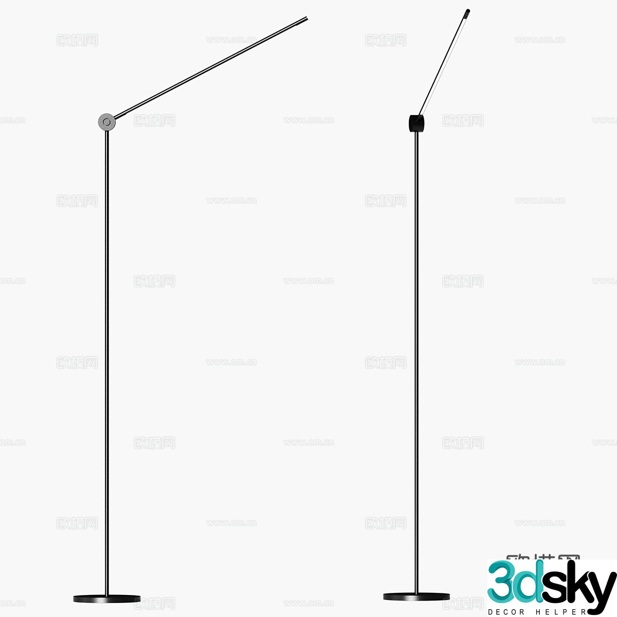 Modern minimalist floor lamp 3d model