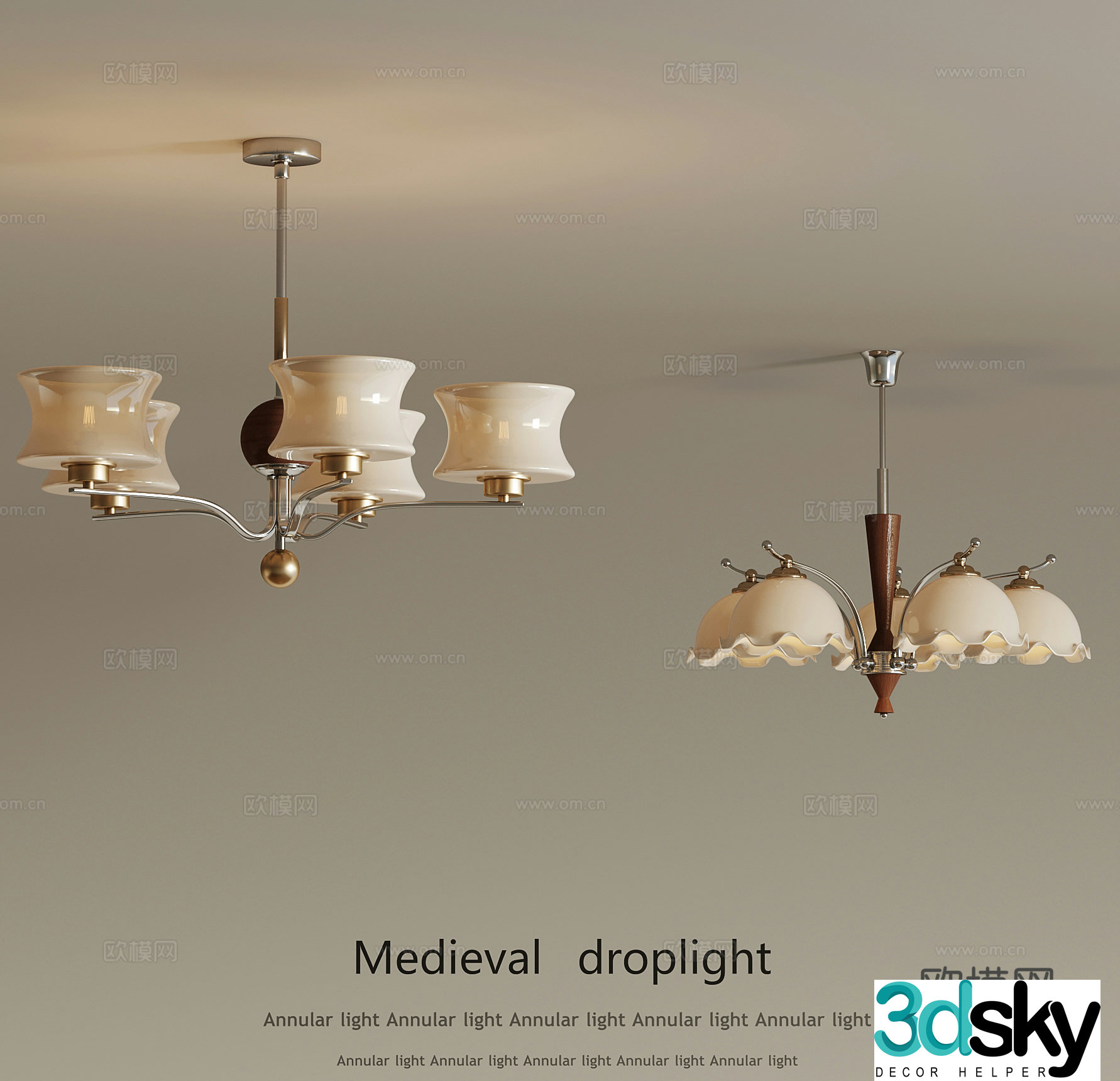 24 medieval chandelier 3d model