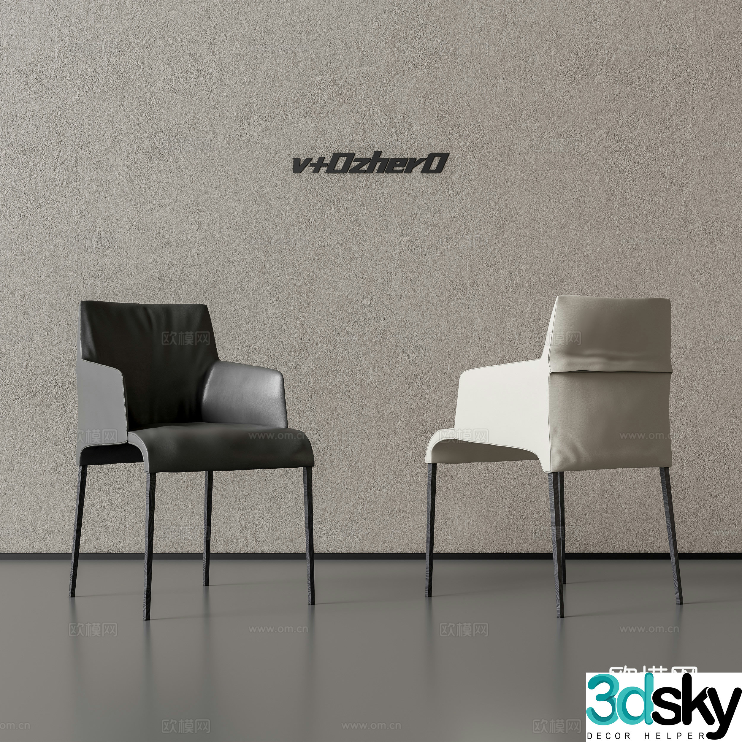 Modern single chair 3d model