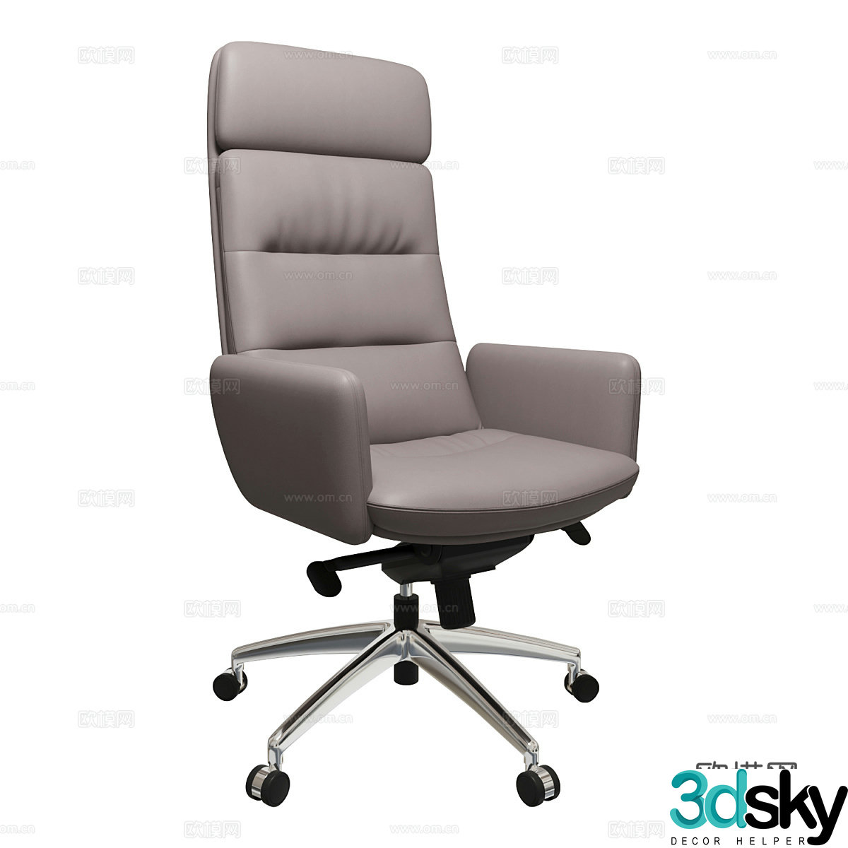 Modern Italian leather office chair 3d model