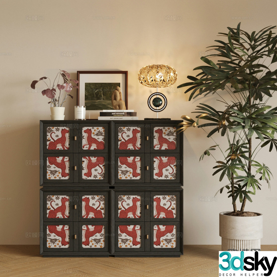 Retro style chest of cabinets retro style porch cabinets decorative cabinets side cabinets Song’s Carmen cabinets combination cabinets 3D model