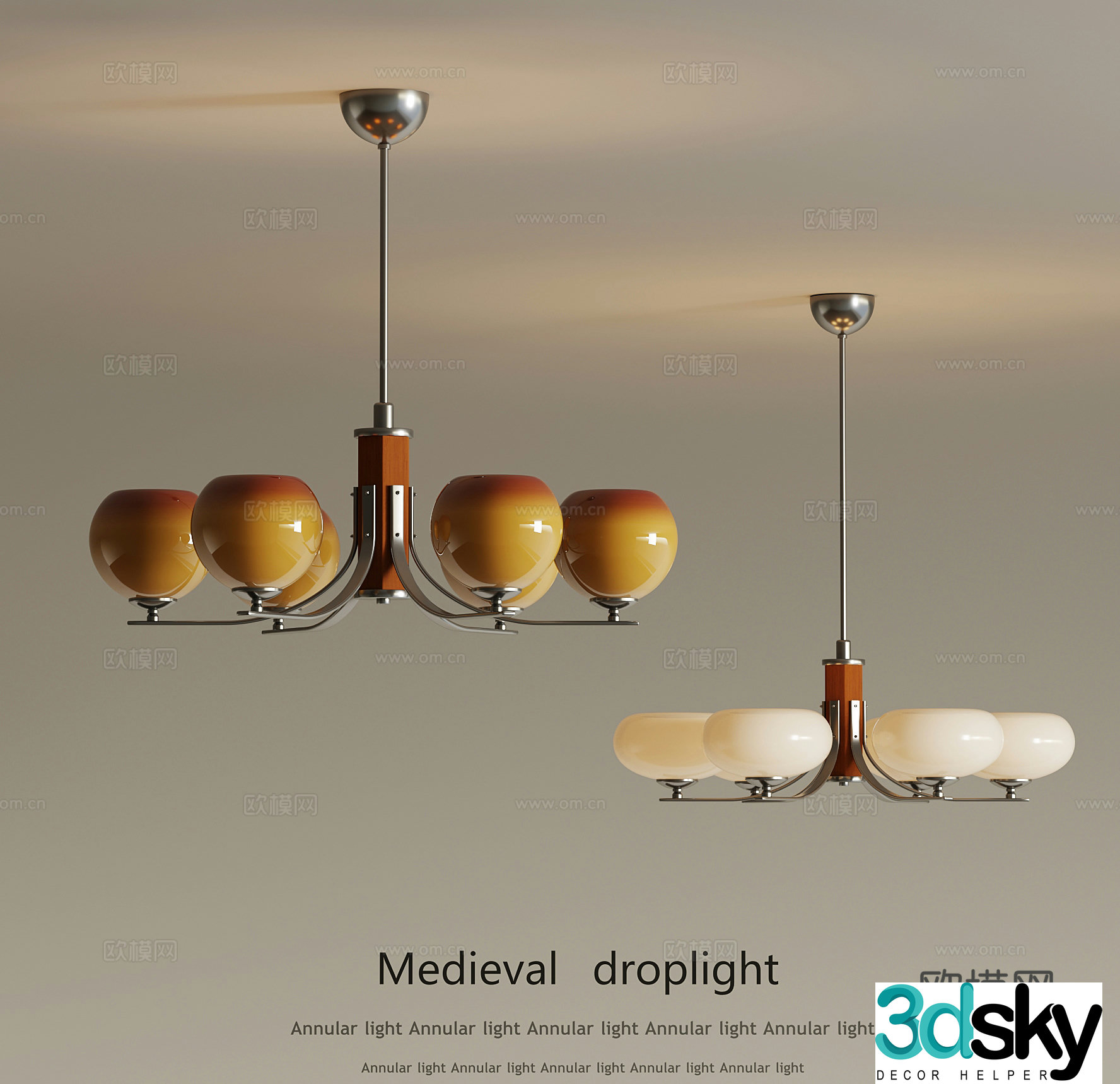 26 medieval chandelier 3d model