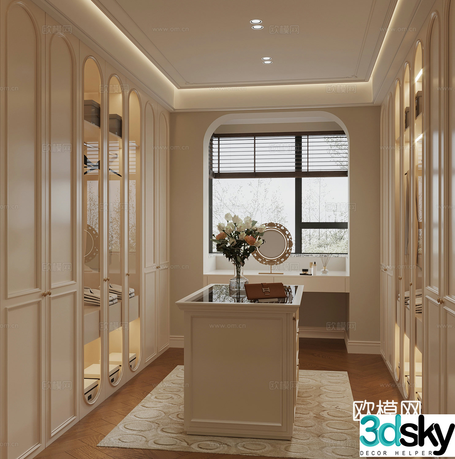 20 French cloakroom Wardrobe Dressing table 3D model