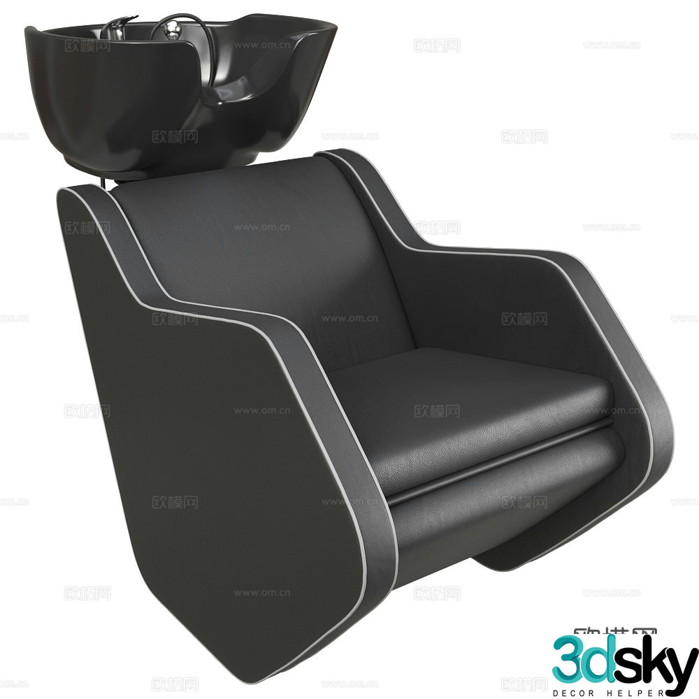 Nelson Mobilier modern leather shampoo chair 3d model