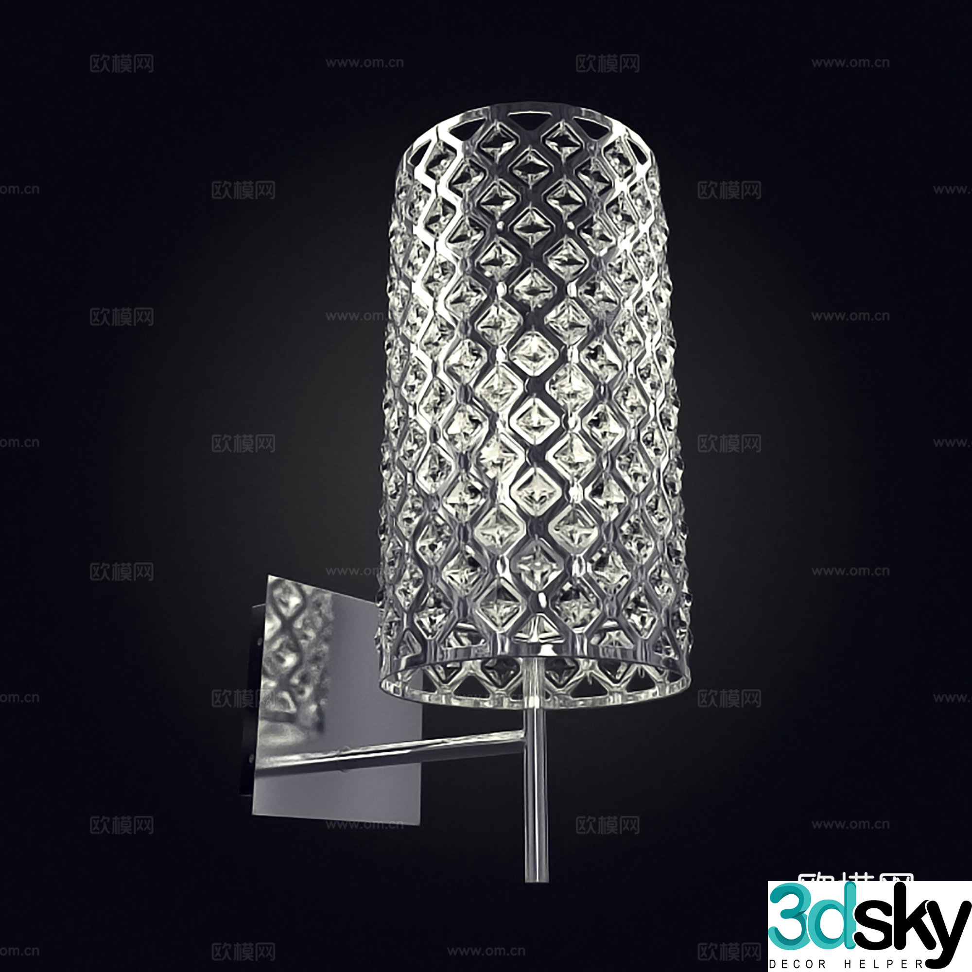 Modern wall lamp Crystal wall lamp Simple wall lamp 3d model