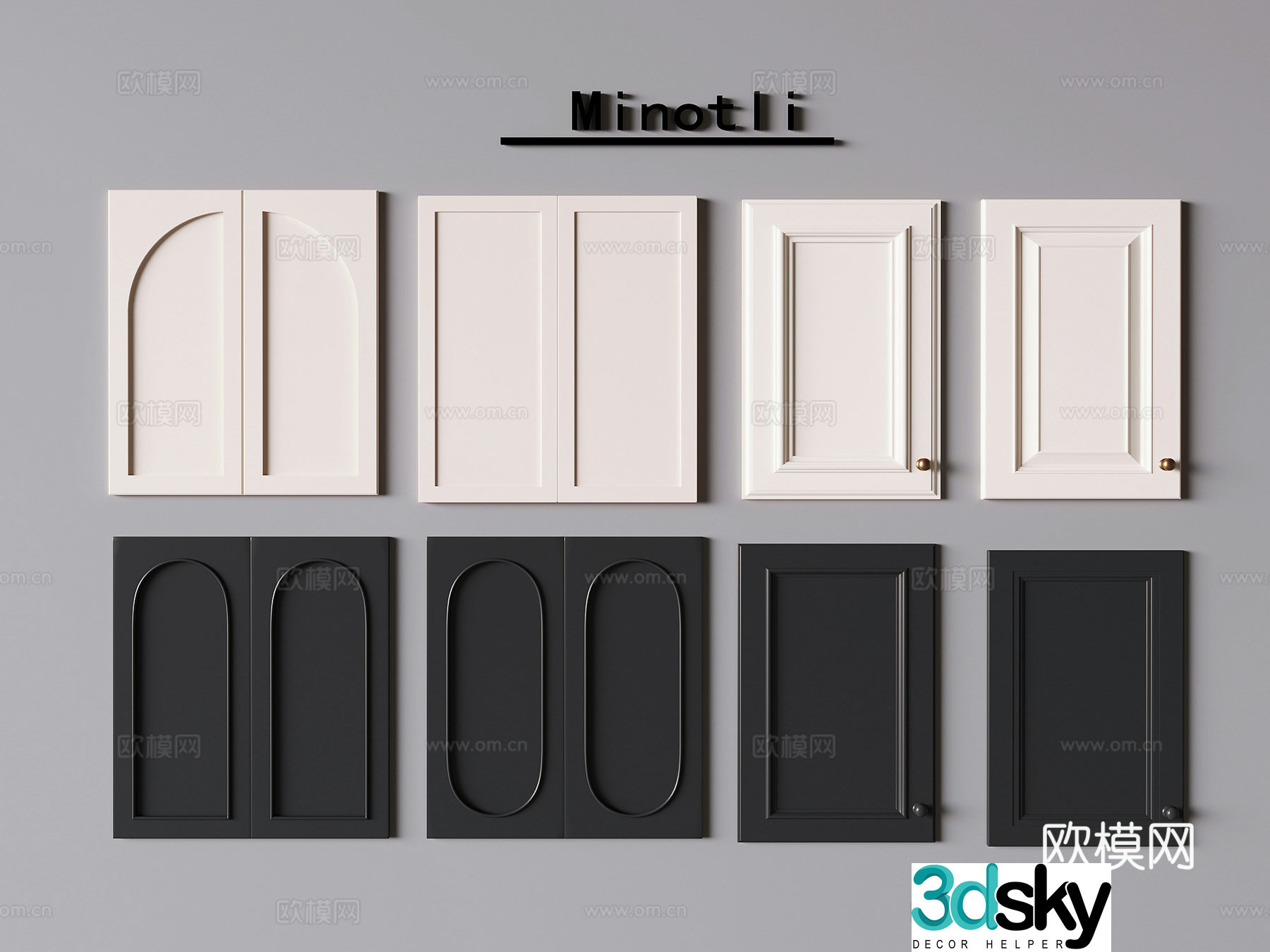 Wardrobe door panel 3d model