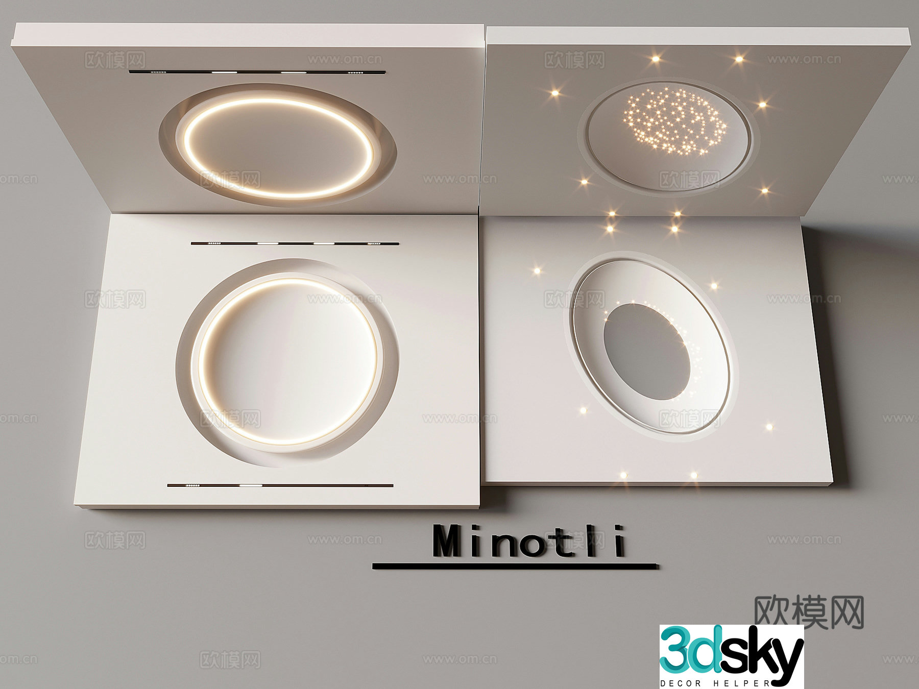 Modern ceiling 3d model