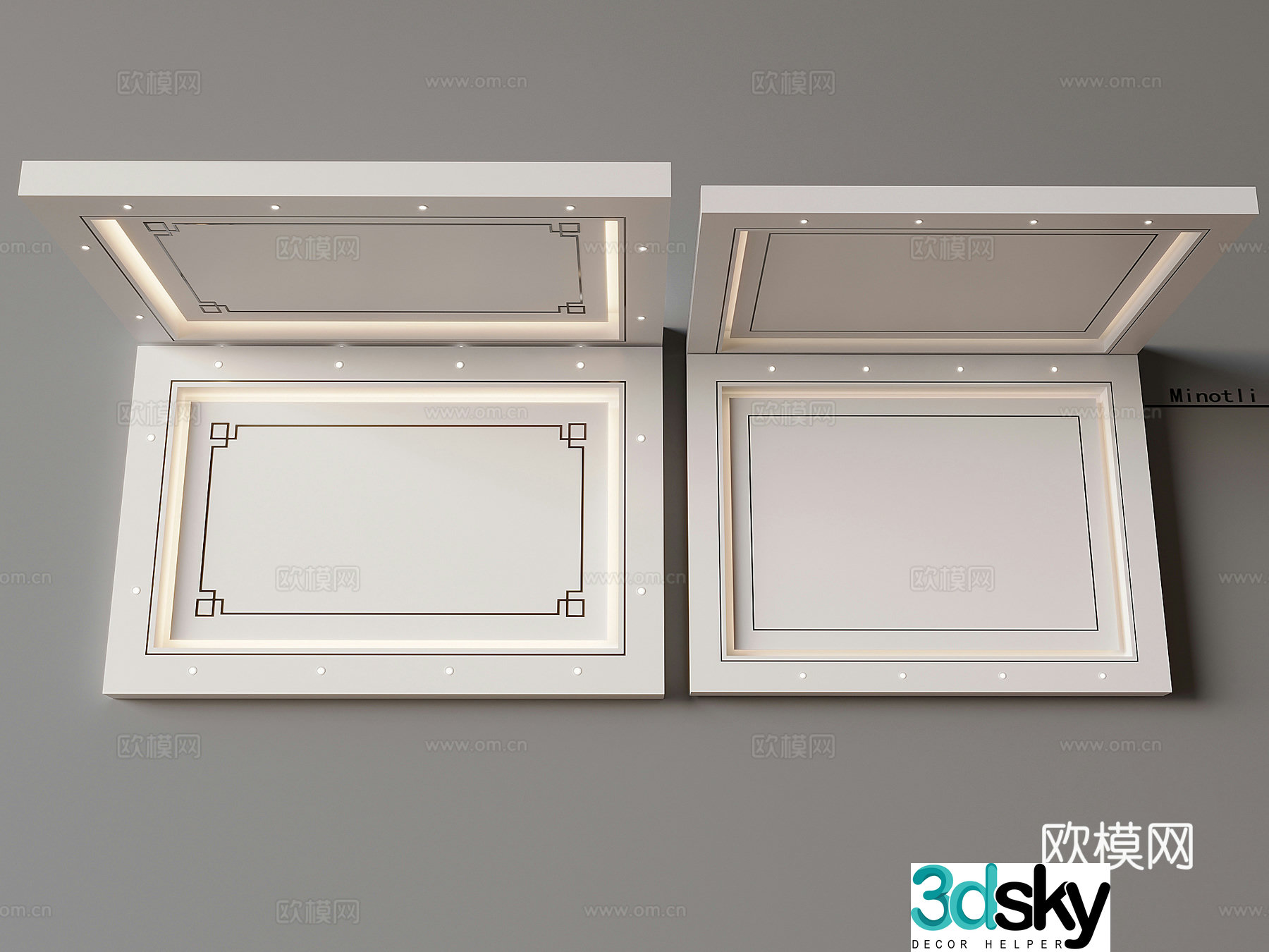 Modern ceiling 3d model