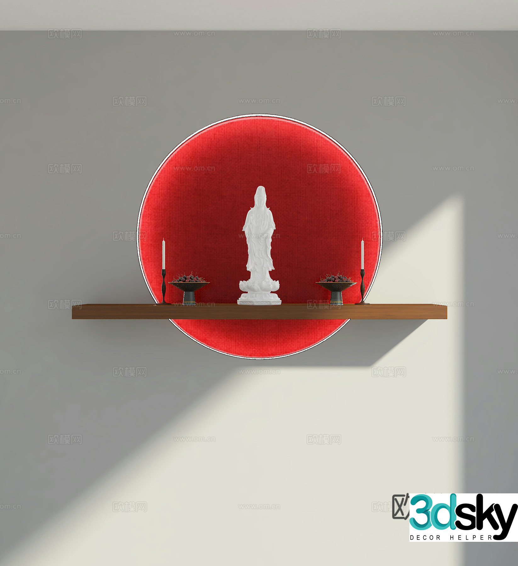 New Chinese style Buddhist niche 3D model