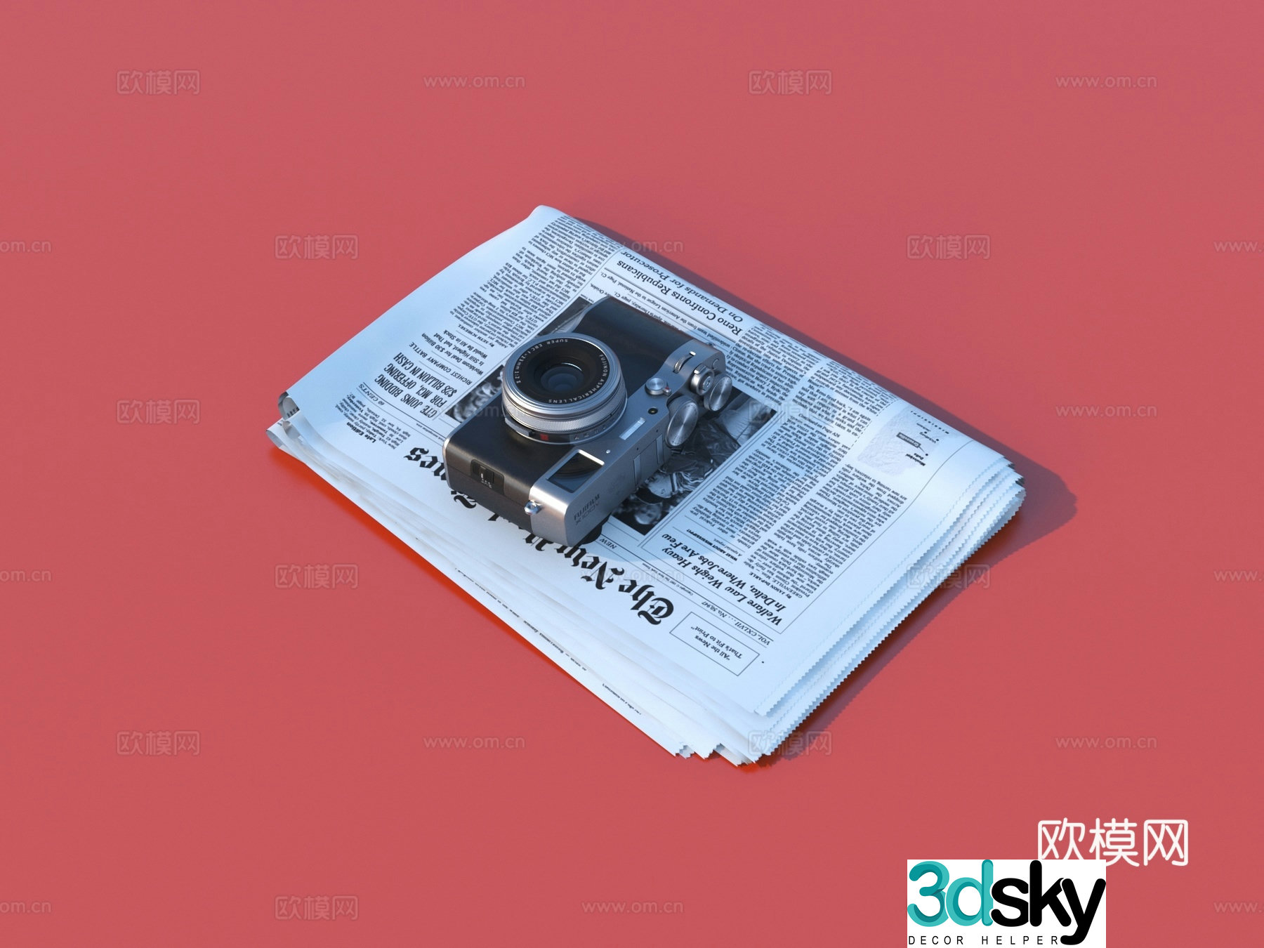 Newspaper Camera 3d Model