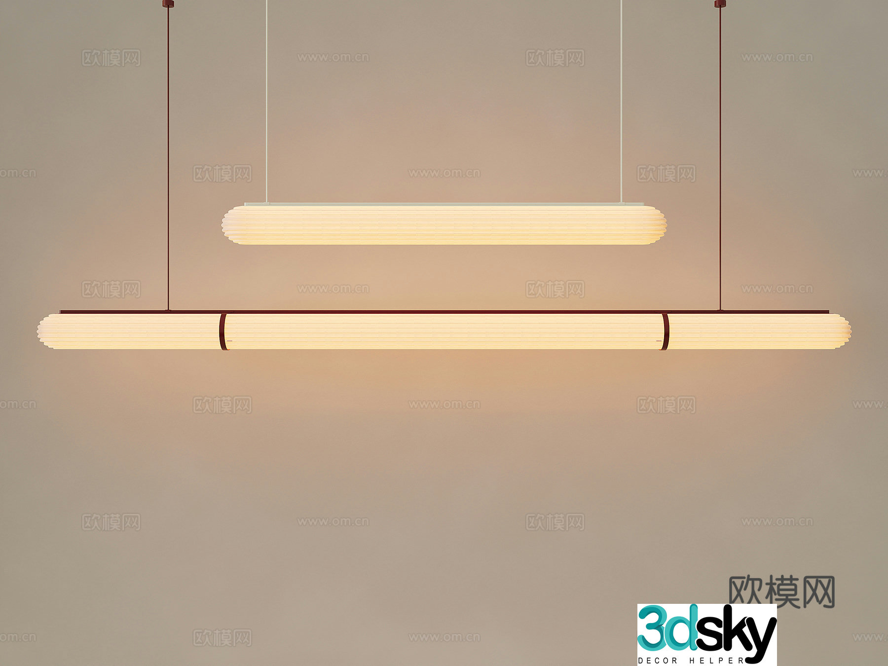 Modern minimalist chandelier 3d model