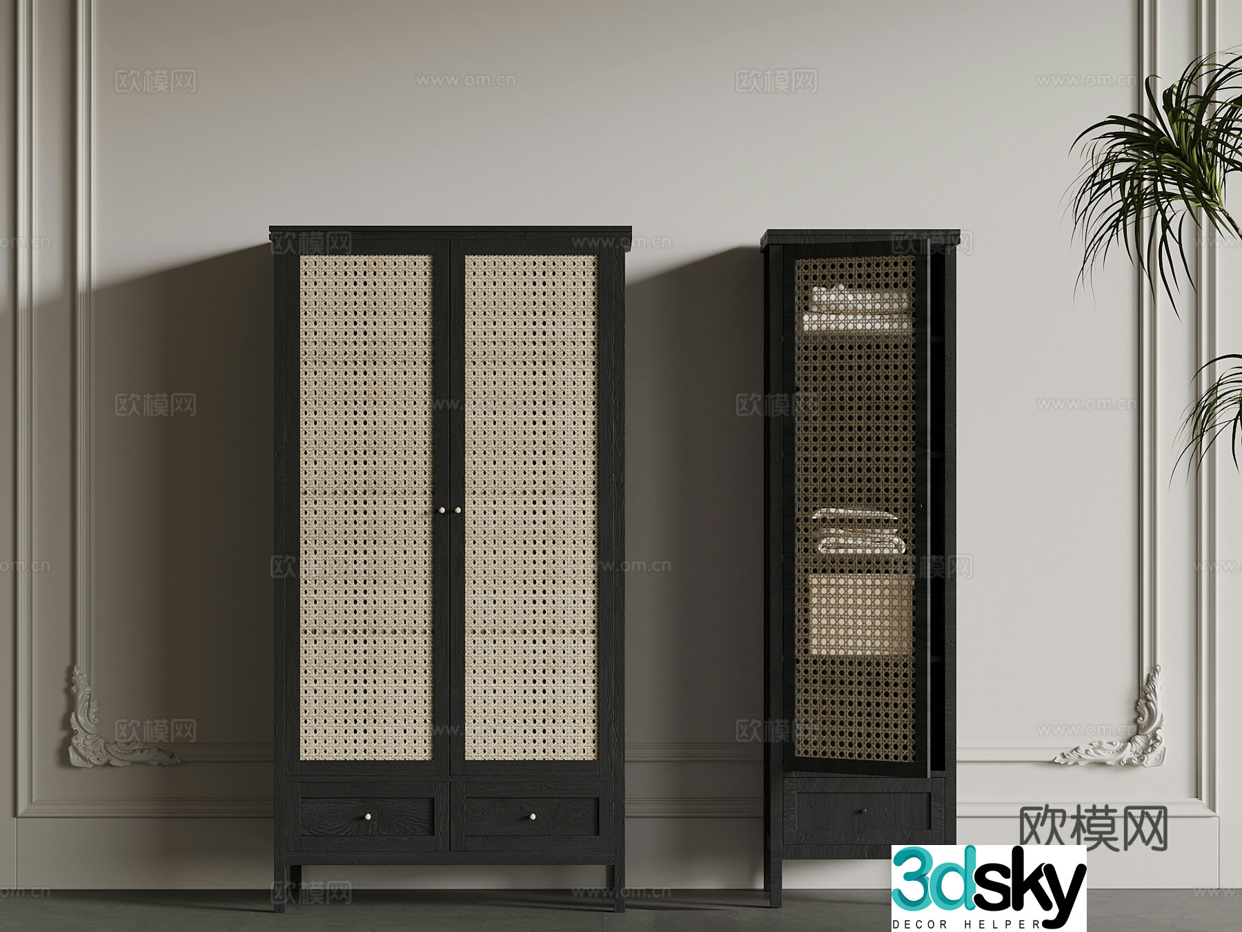 05 wardrobe French wardrobe 3d model