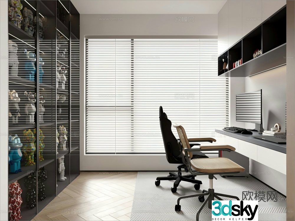 Modern study 3d model