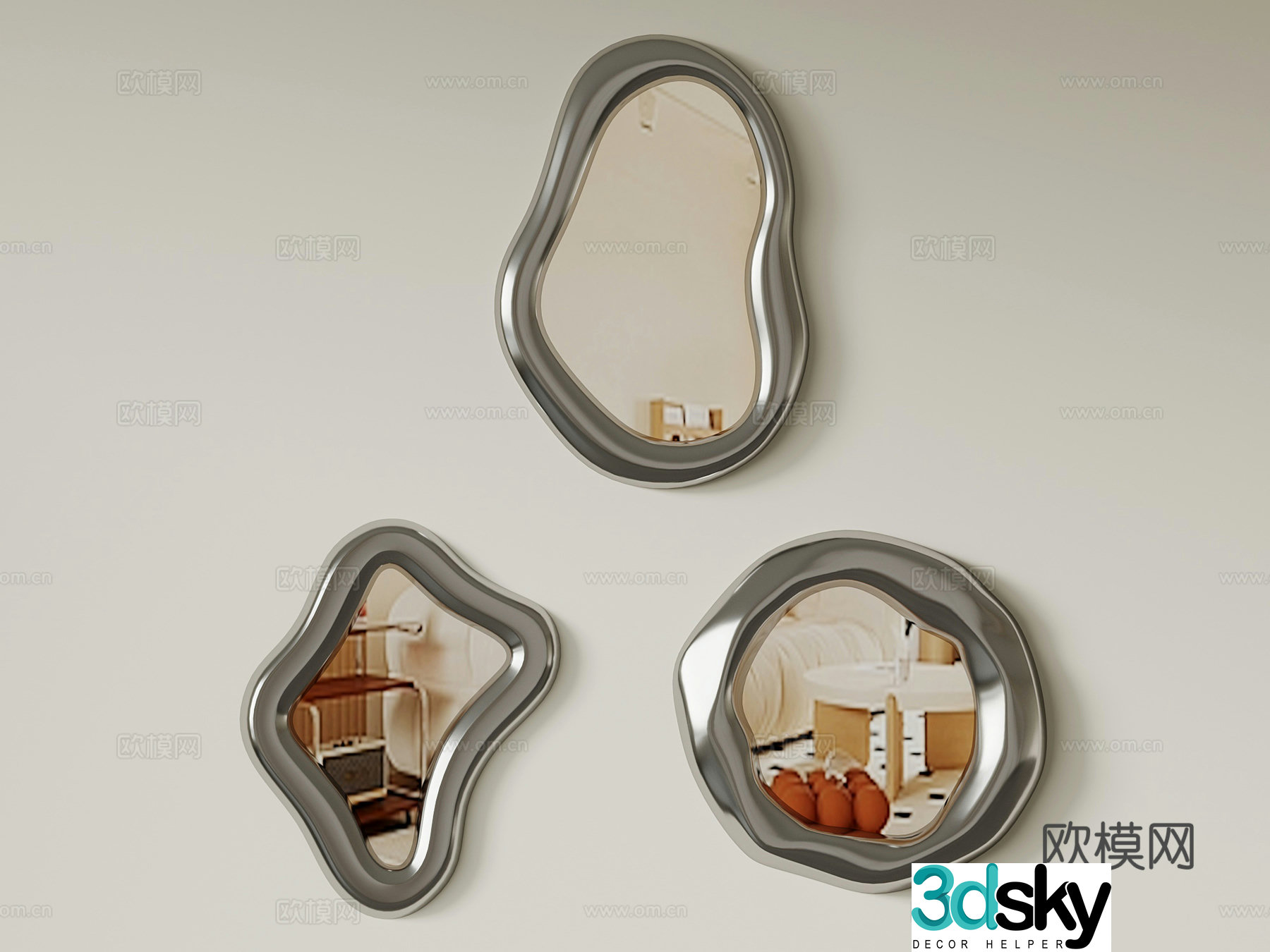 Mirror Modern Mirror Makeup Mirror Special Mirror 3D Model