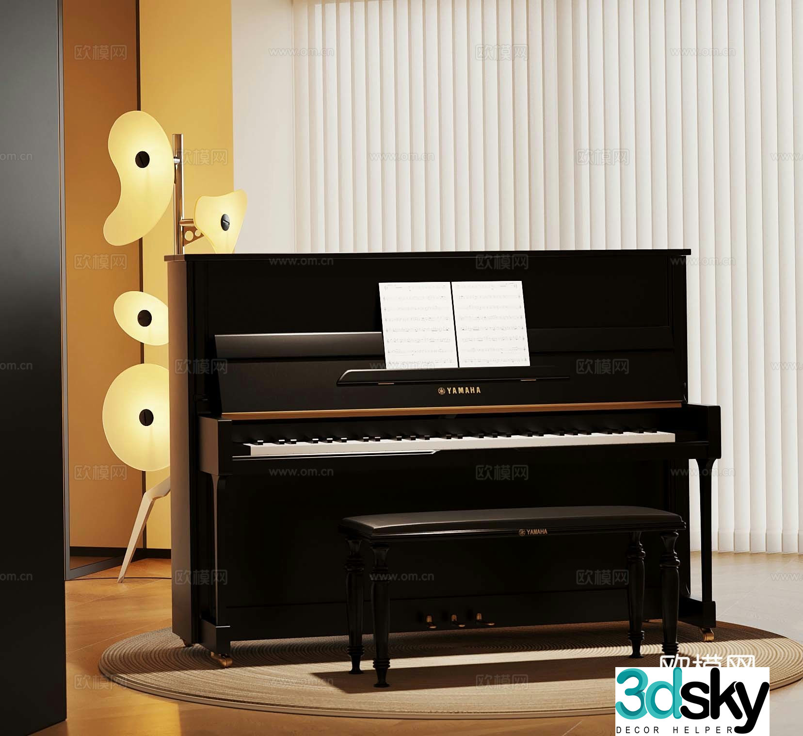 09 piano 3d model