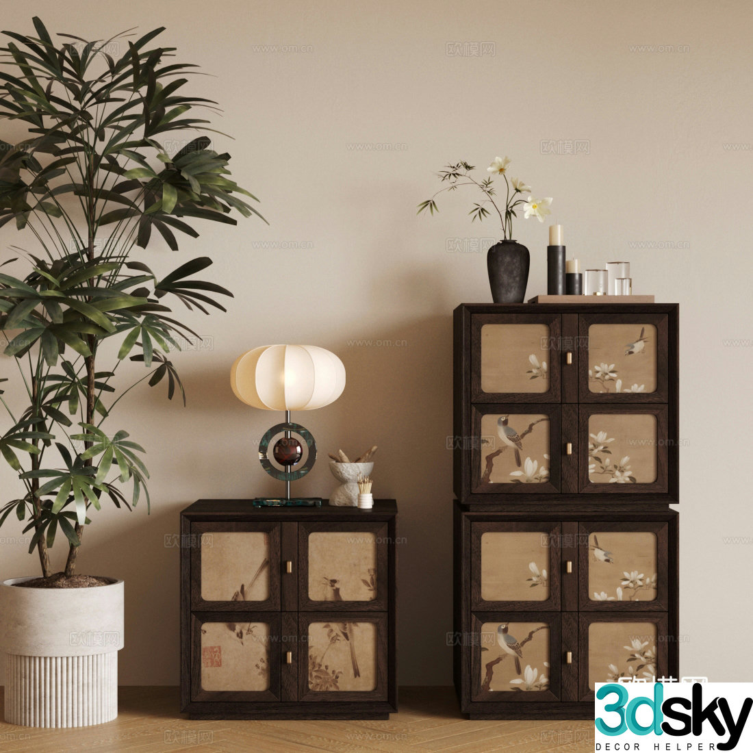 Retro style chest of cabinets retro style porch cabinets decorative cabinets side cabinets Song’s Carmen cabinets combination cabinets 3D model
