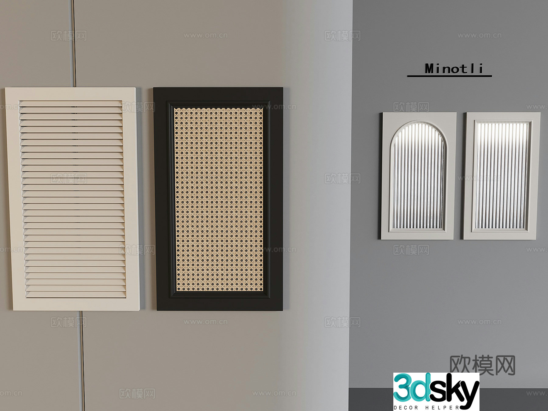 Modern decorative cabinet 3d model