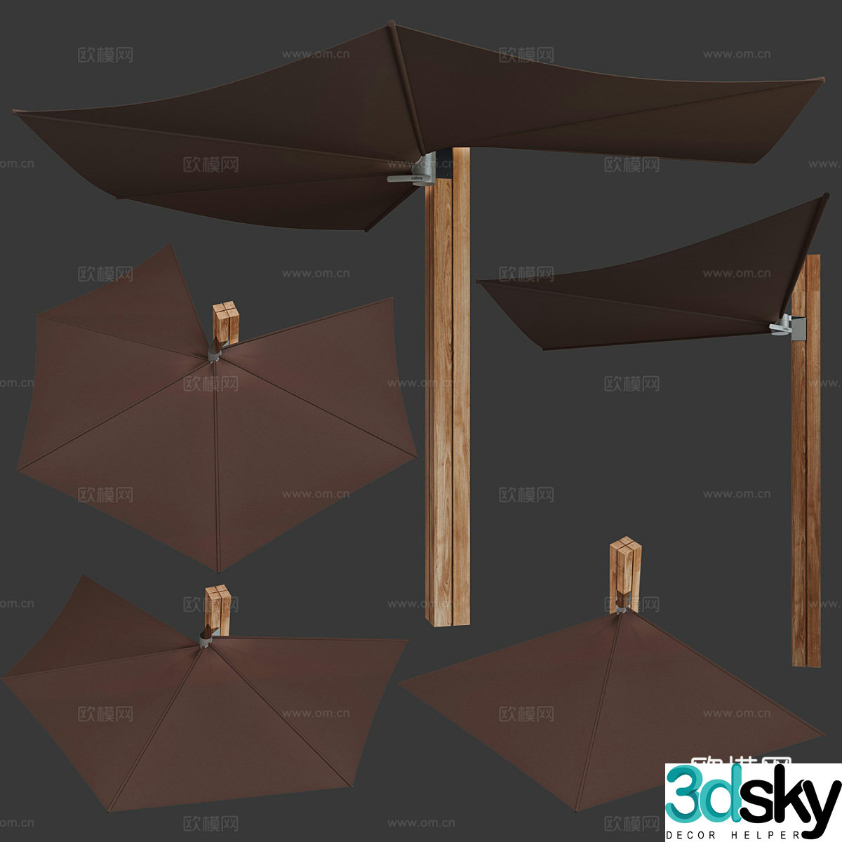 Garden umbrella 3d model
