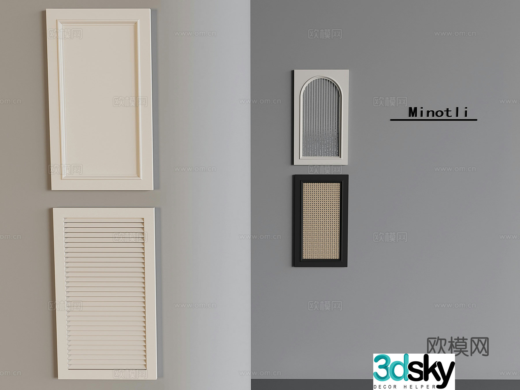 Modern decorative cabinet 3d model