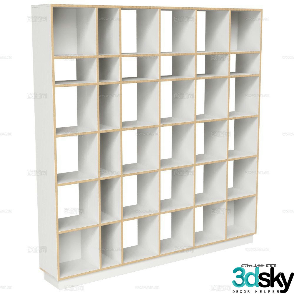 Radis modern bookshelf display shelf decorative shelf bookcase high cabinet open cabinet 3d model