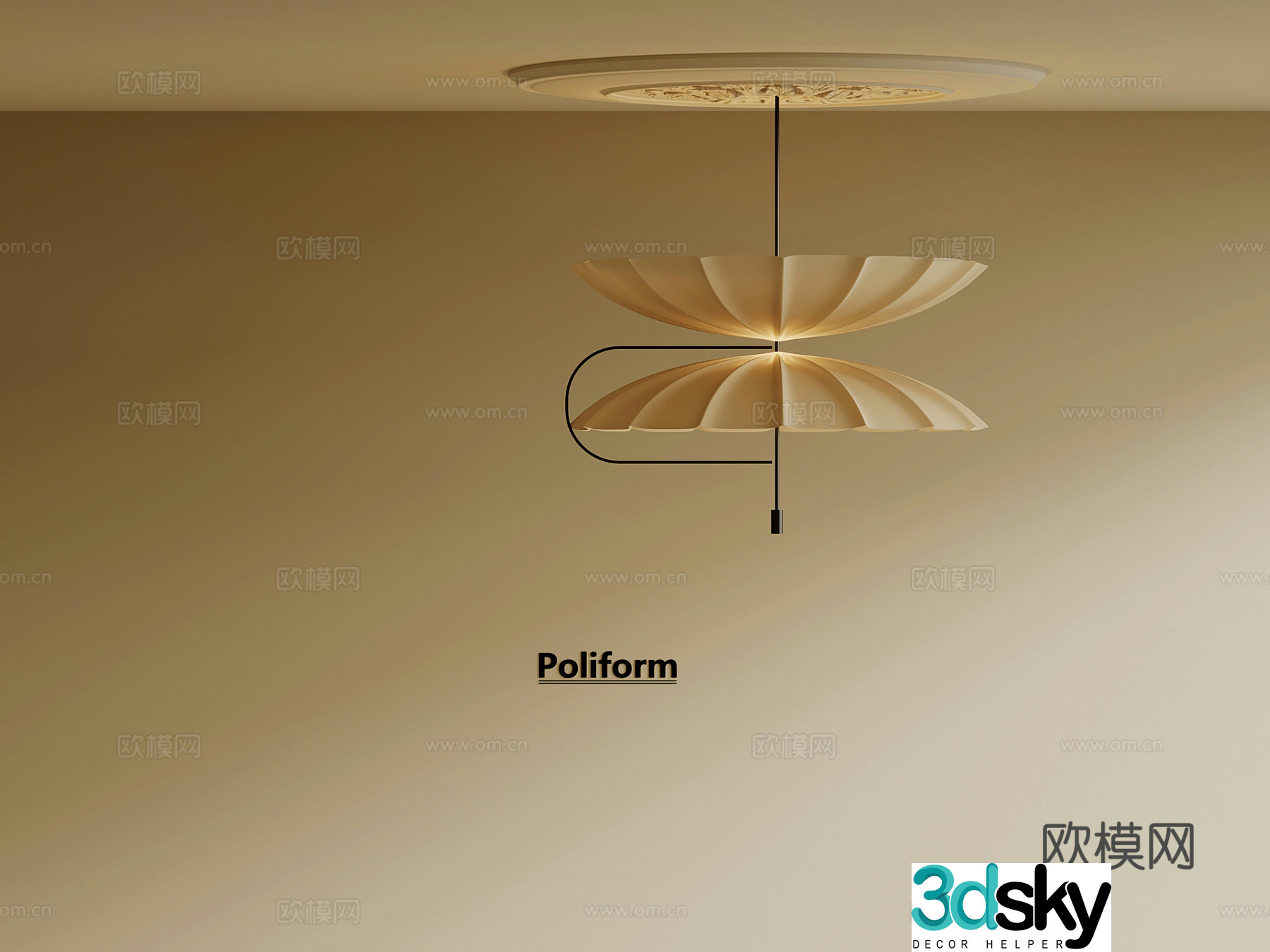 Chandelier Middle style chandelier Living room chandelier 3d model