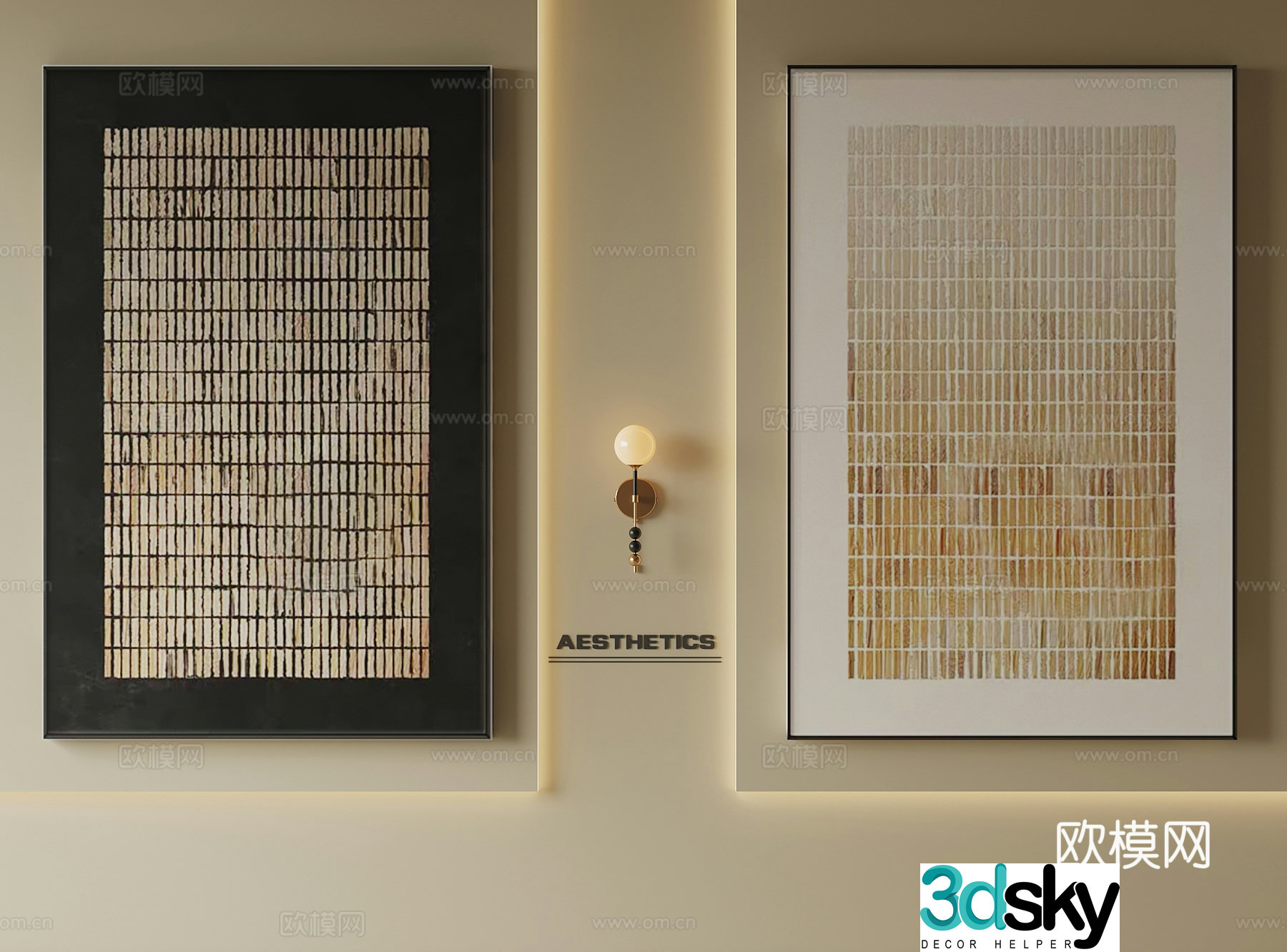 Modern decorative painting 3d model