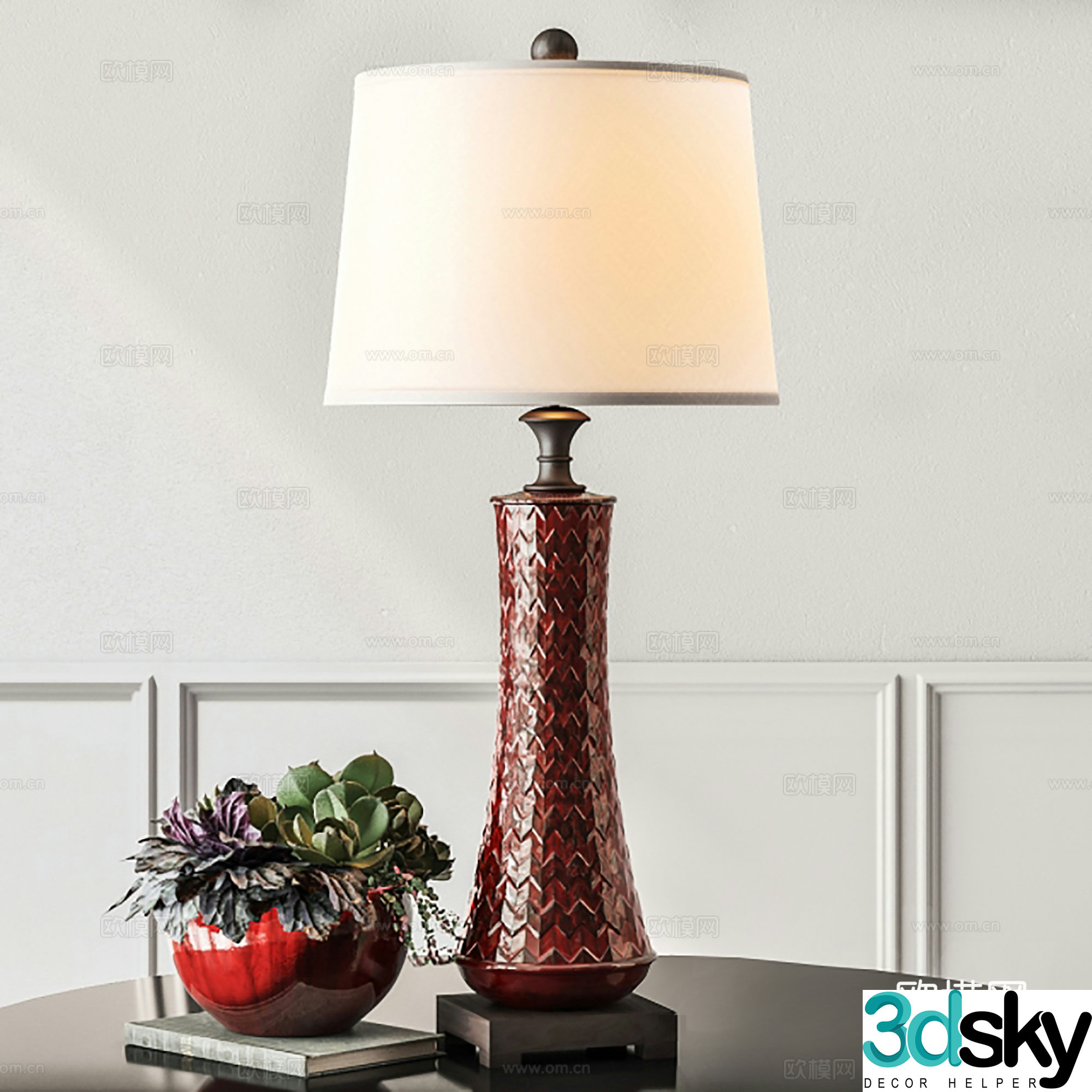 Nordic desk lamp bedside lamp living room bedroom desk lamp 3D model