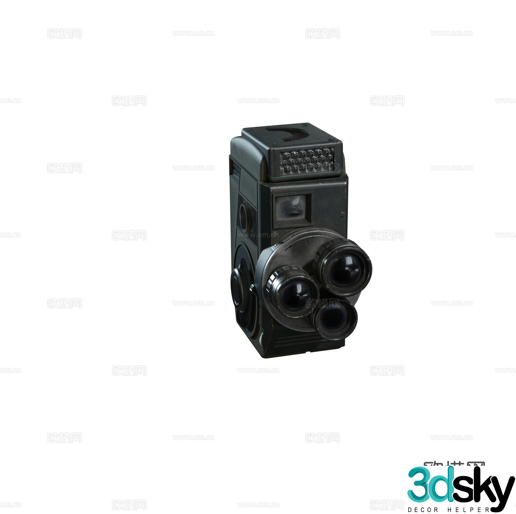 Modern vintage retro camera DSLR camera camera combination 3d model