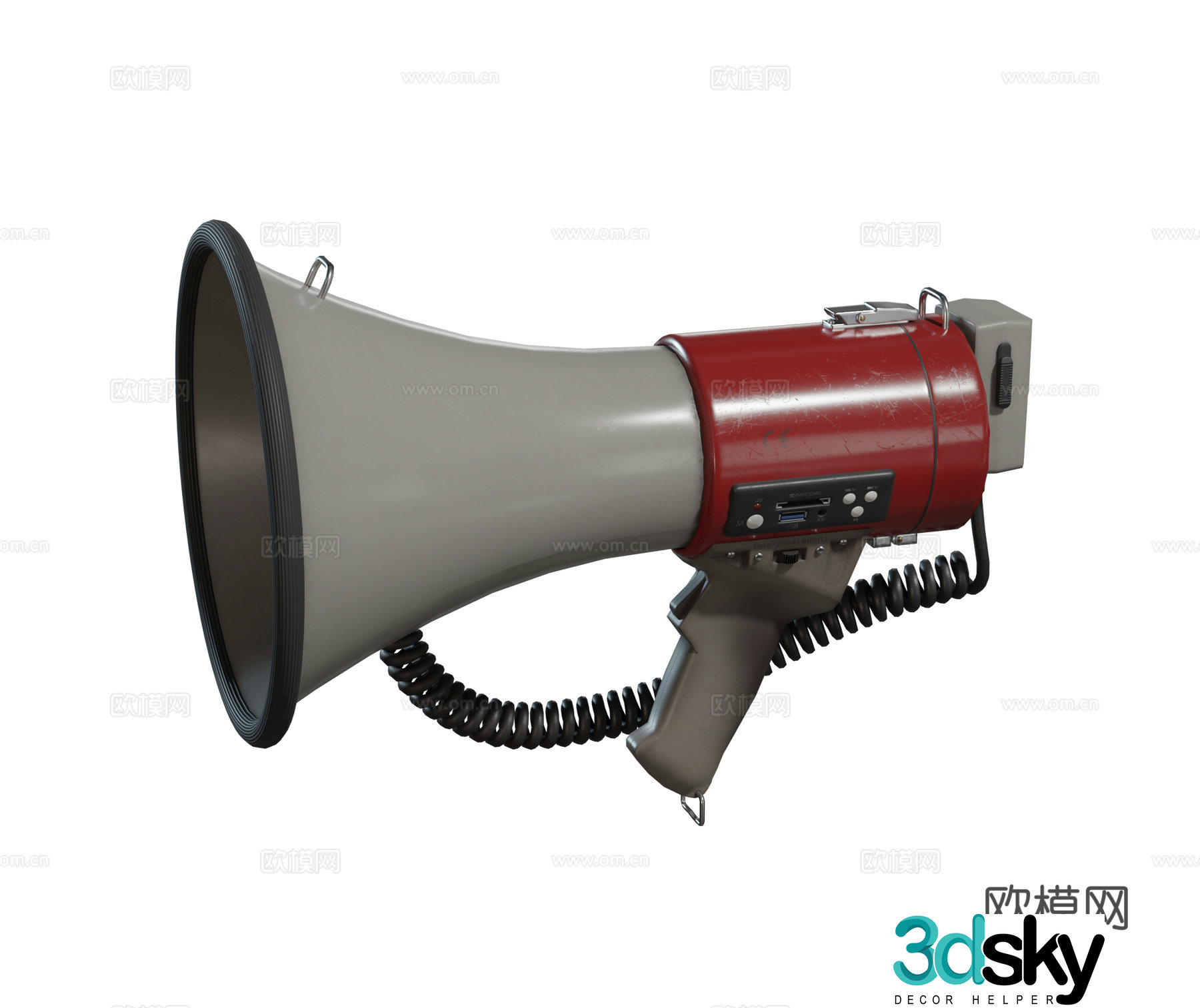 Modern vendors sell speakers loudspeaker advertising hawking speaker combination 3D model