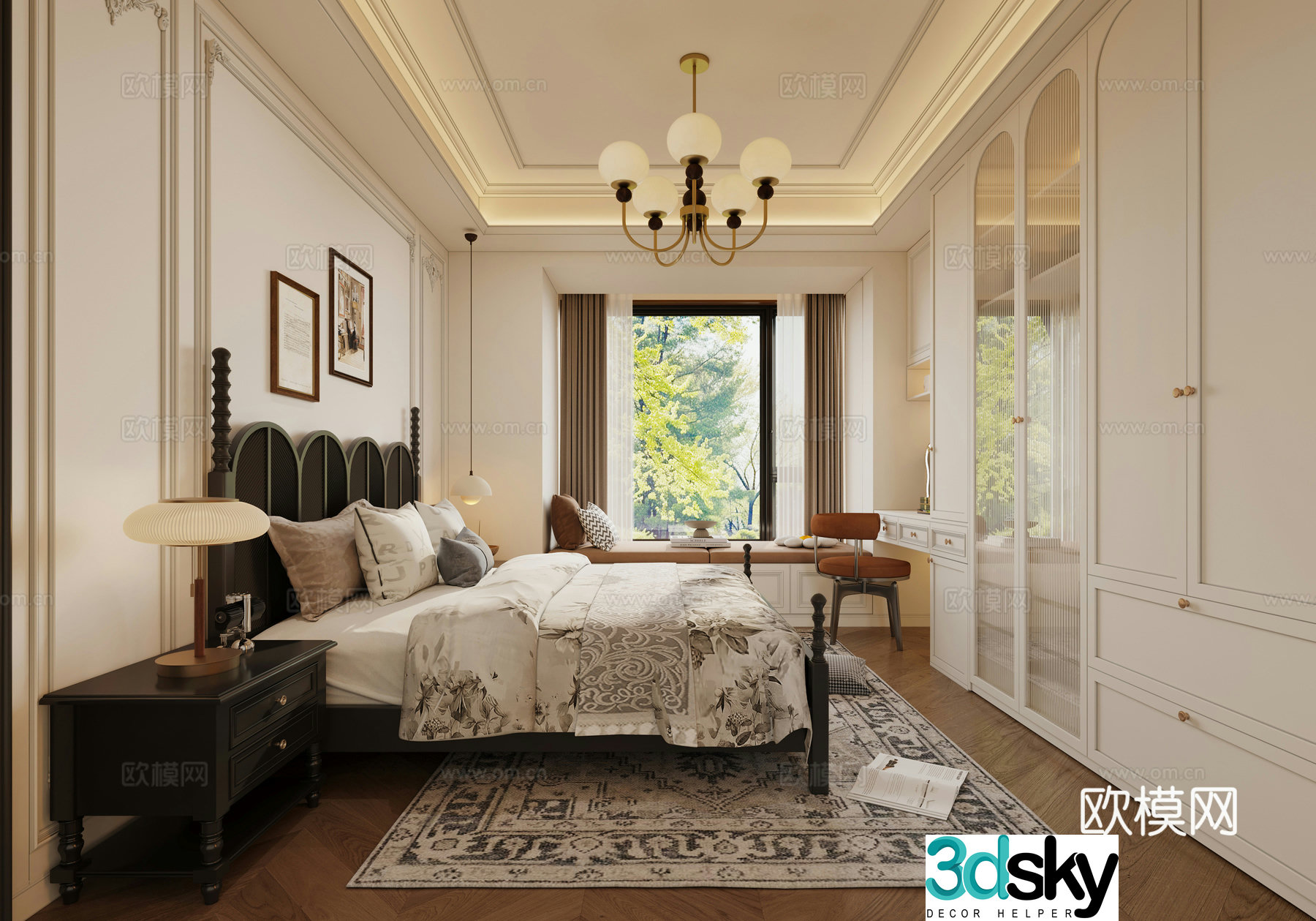 French bedroom 3d model