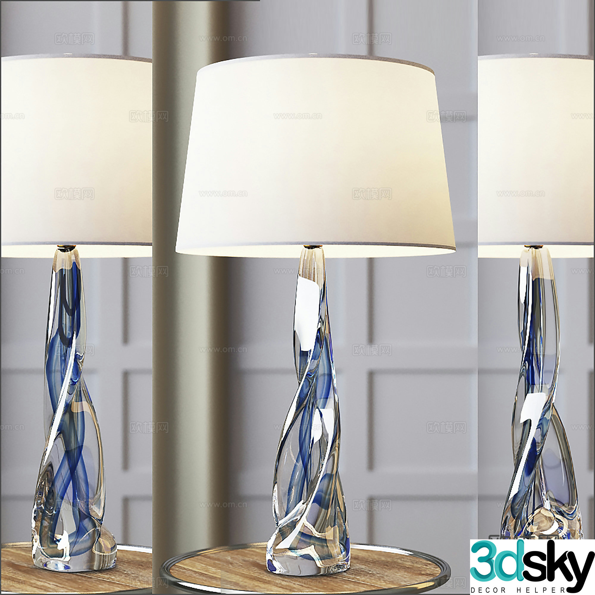Modern desk lamp bedside lamp living room bedroom desk lamp 3d model
