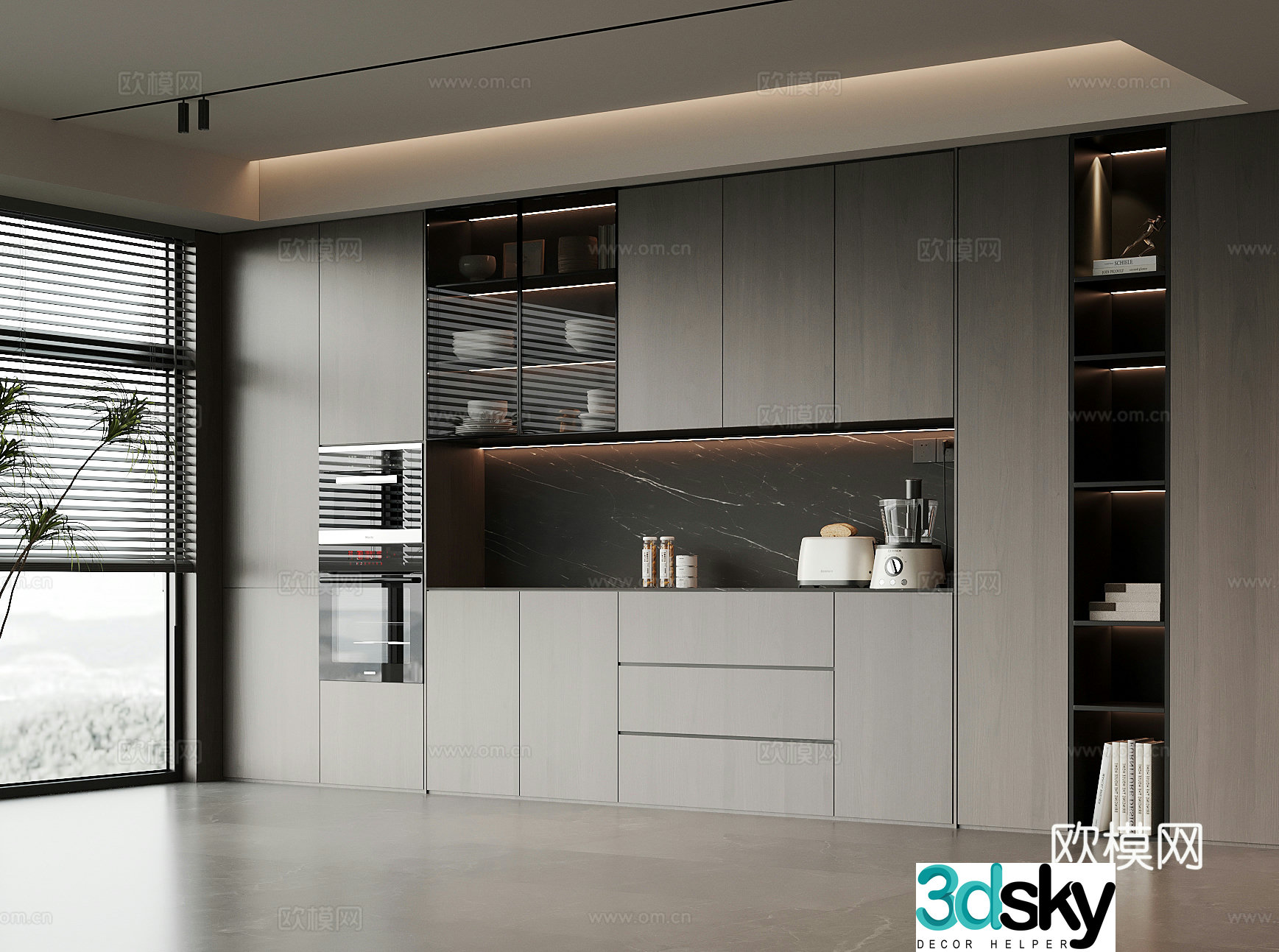 Modern Italian wine cabinet sideboard 3D model