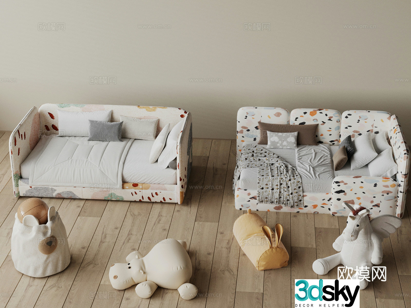 Dopamine children’s bed children’s bed white children’s bed Nordic children’s bed boy’s bed crib 3d model