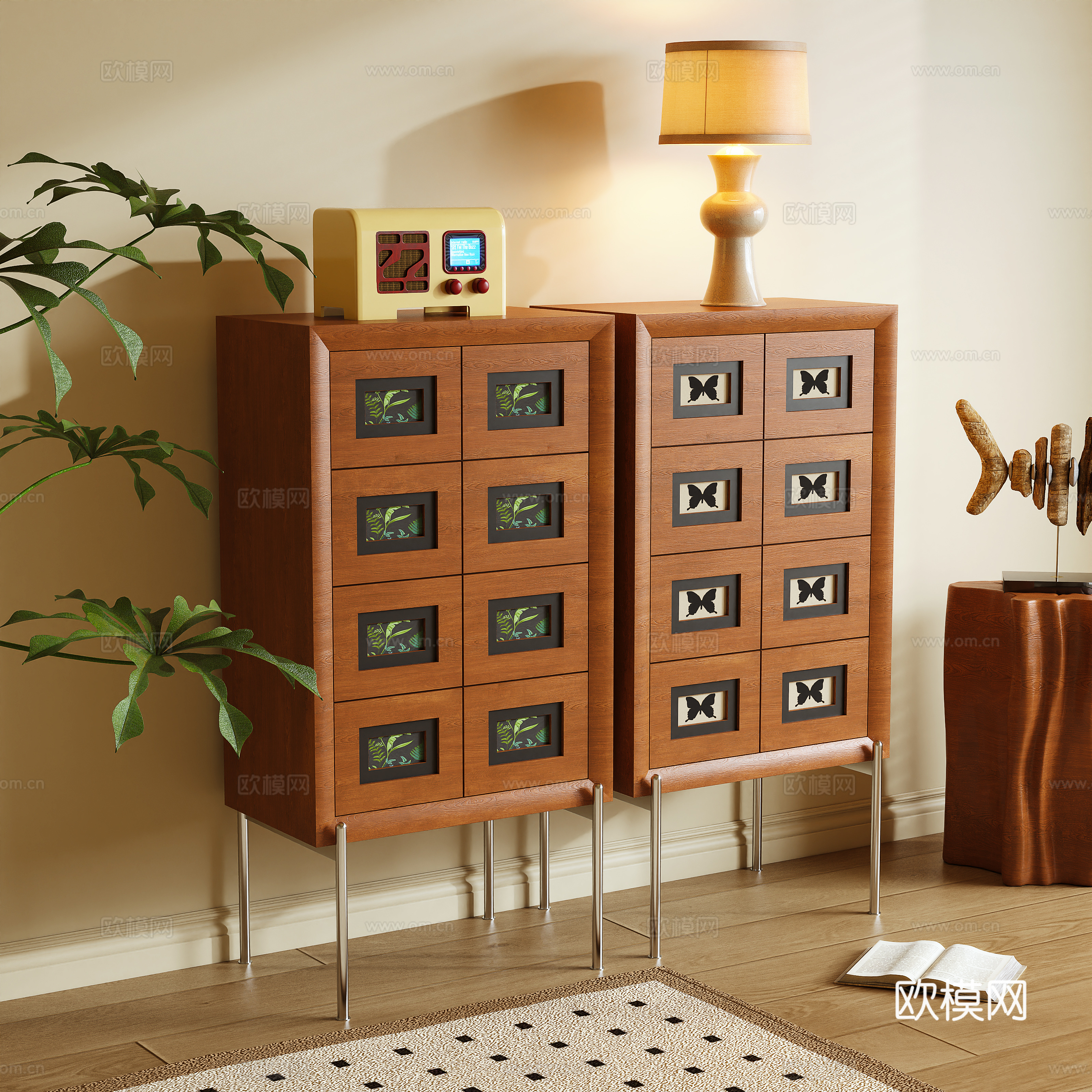 Entrance cabinet side cabinet storage cabinet 3d model