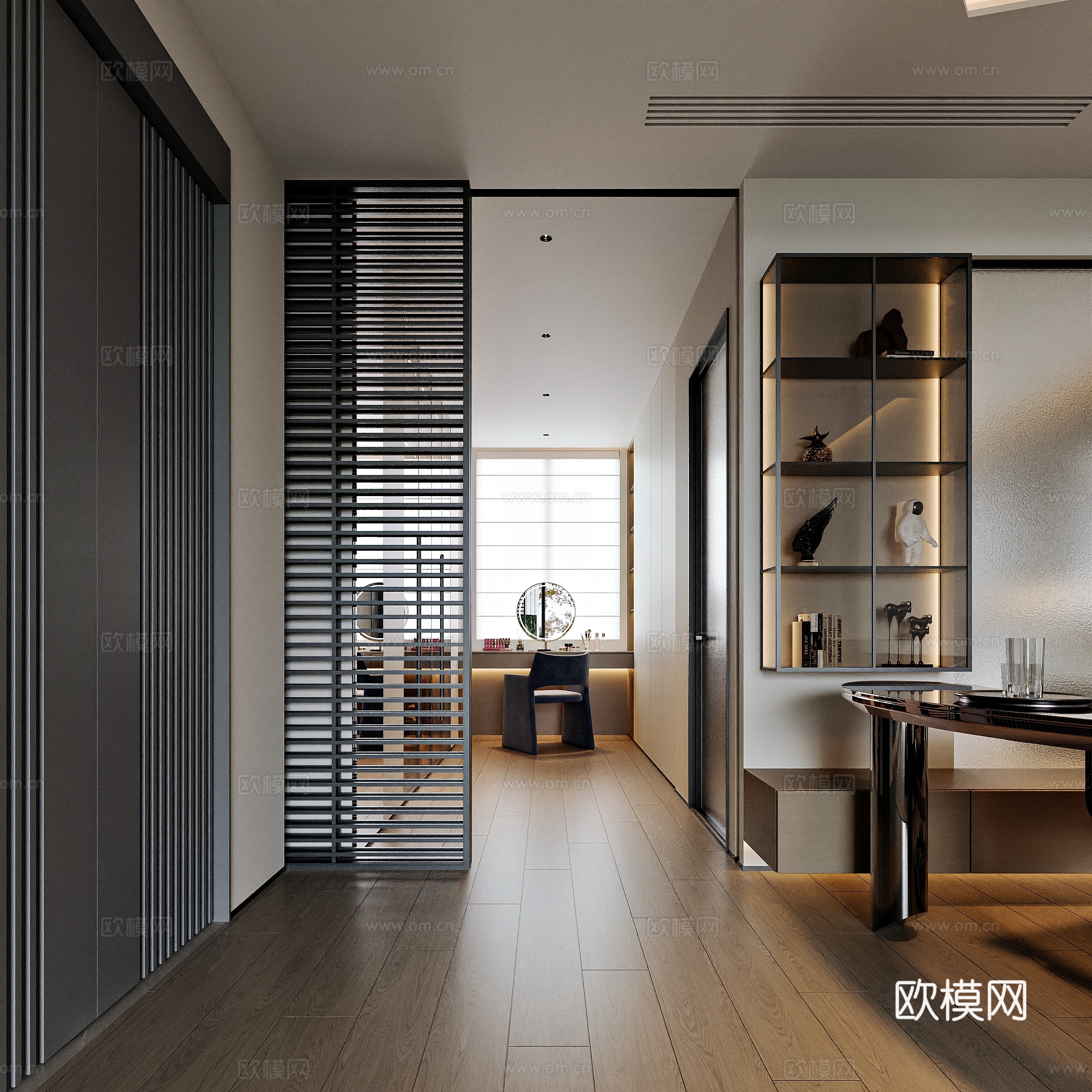 Modern style home cloakroom 3d model