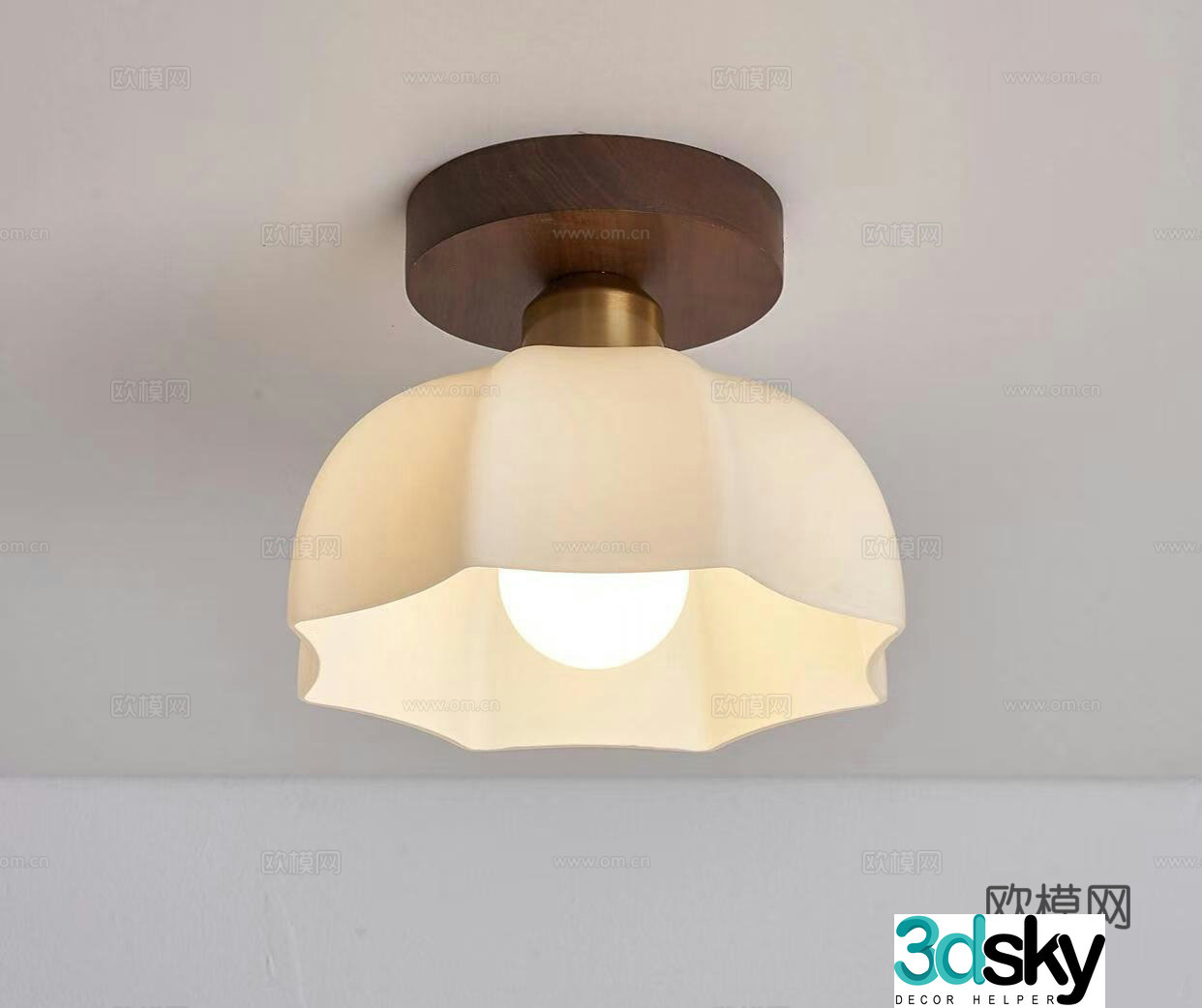 3D model of medieval porch chandelier