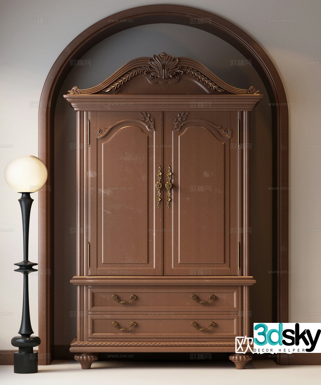 Wardrobe medieval wardrobe French medieval wardrobe European wardrobe European classic wardrobe 3d model