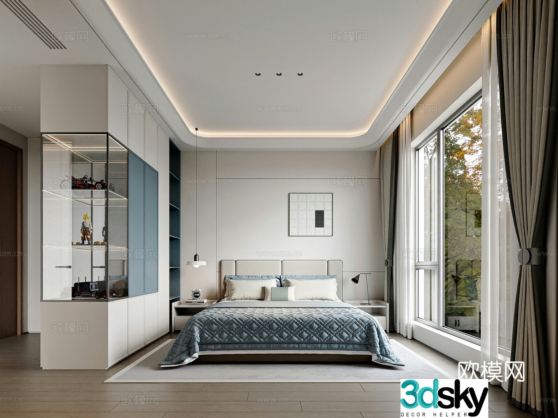 Modern style home bedroom 3d model