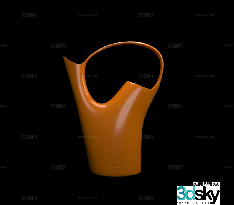 Lifting pot kettle art pot art installation 3d model
