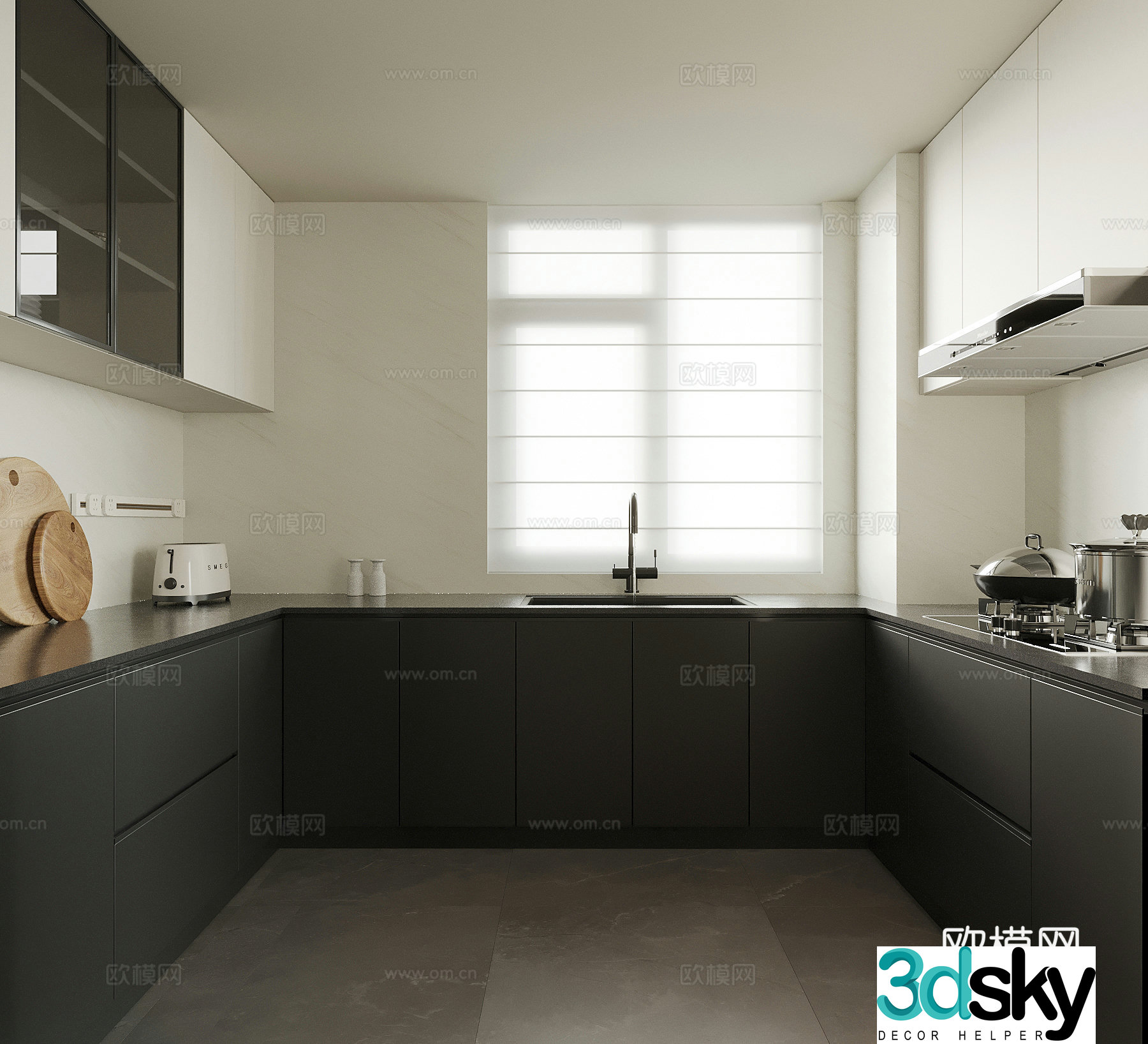 Modern kitchen 3d model