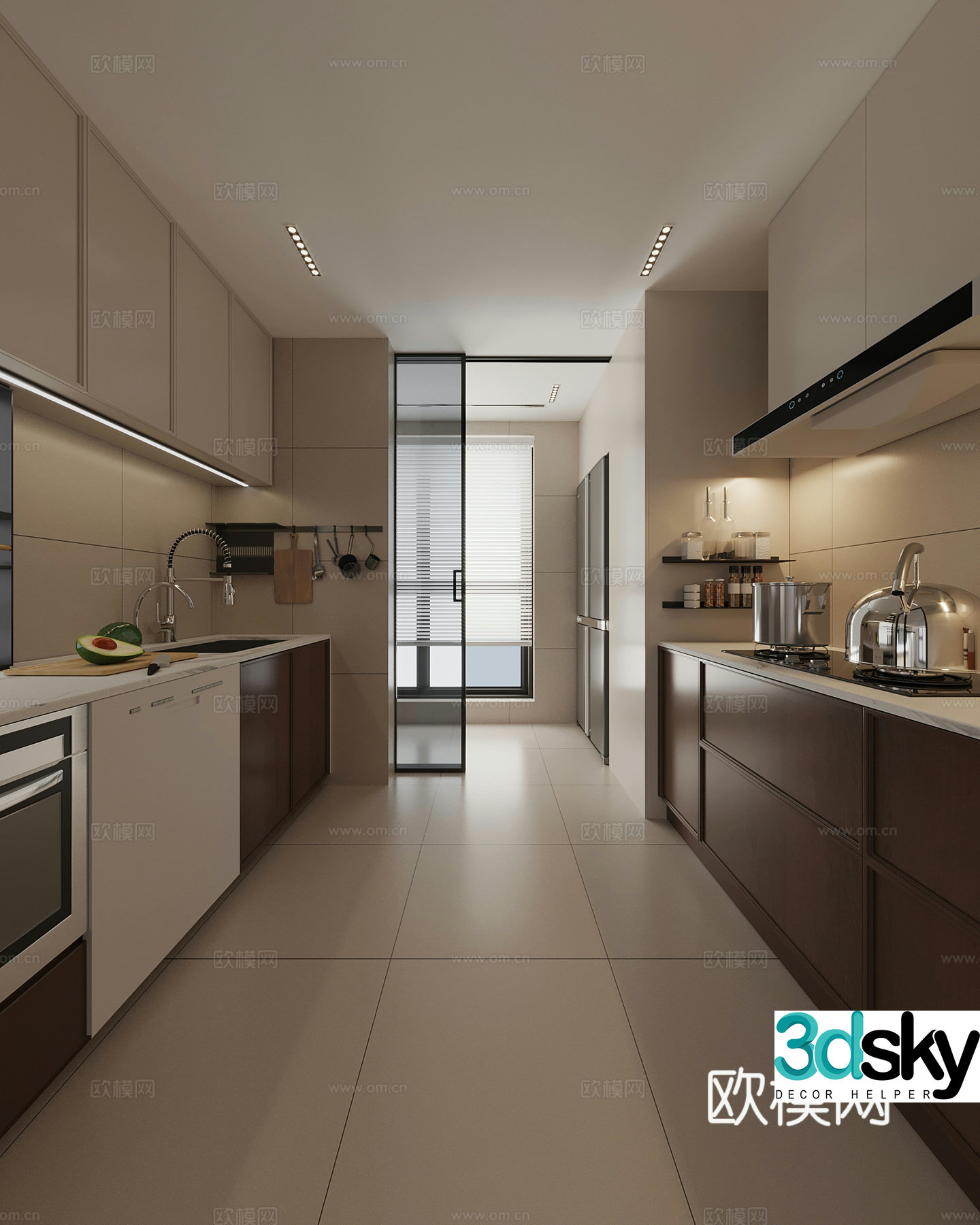 17 medium and old kitchen cabinets smoke stove 3d model